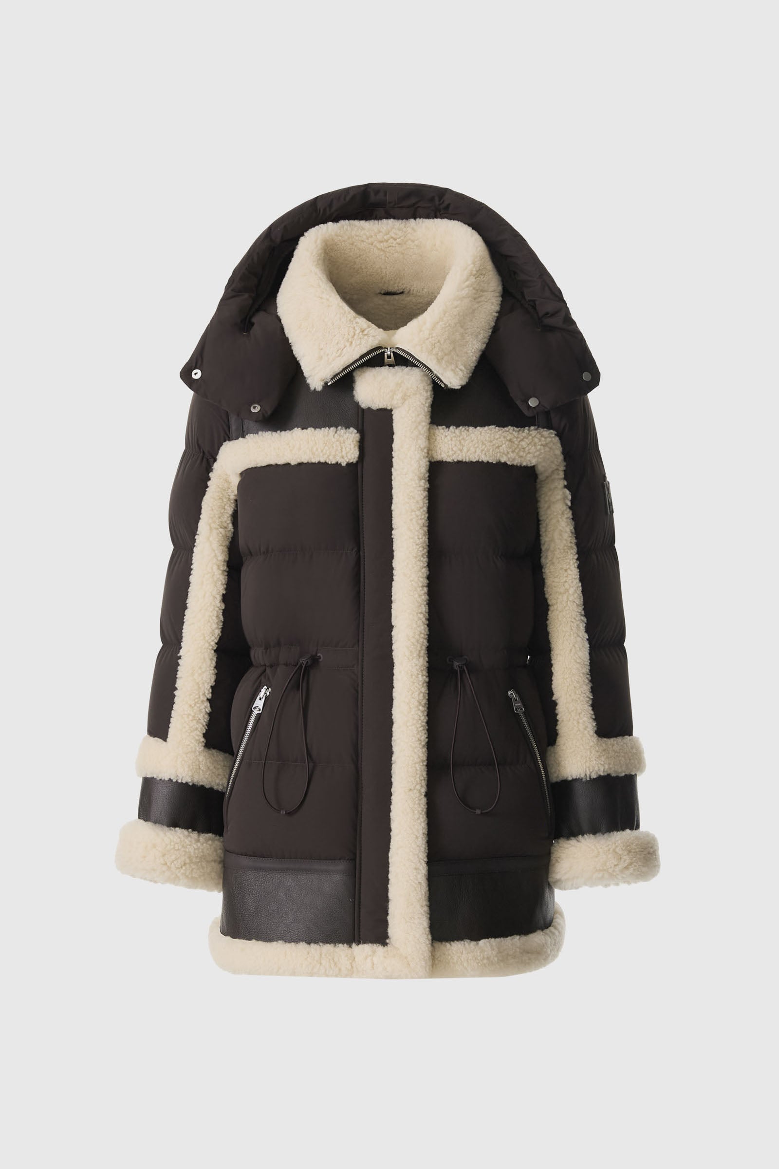 Lilibeth, mixed-media shearling down parka | Mackage® US