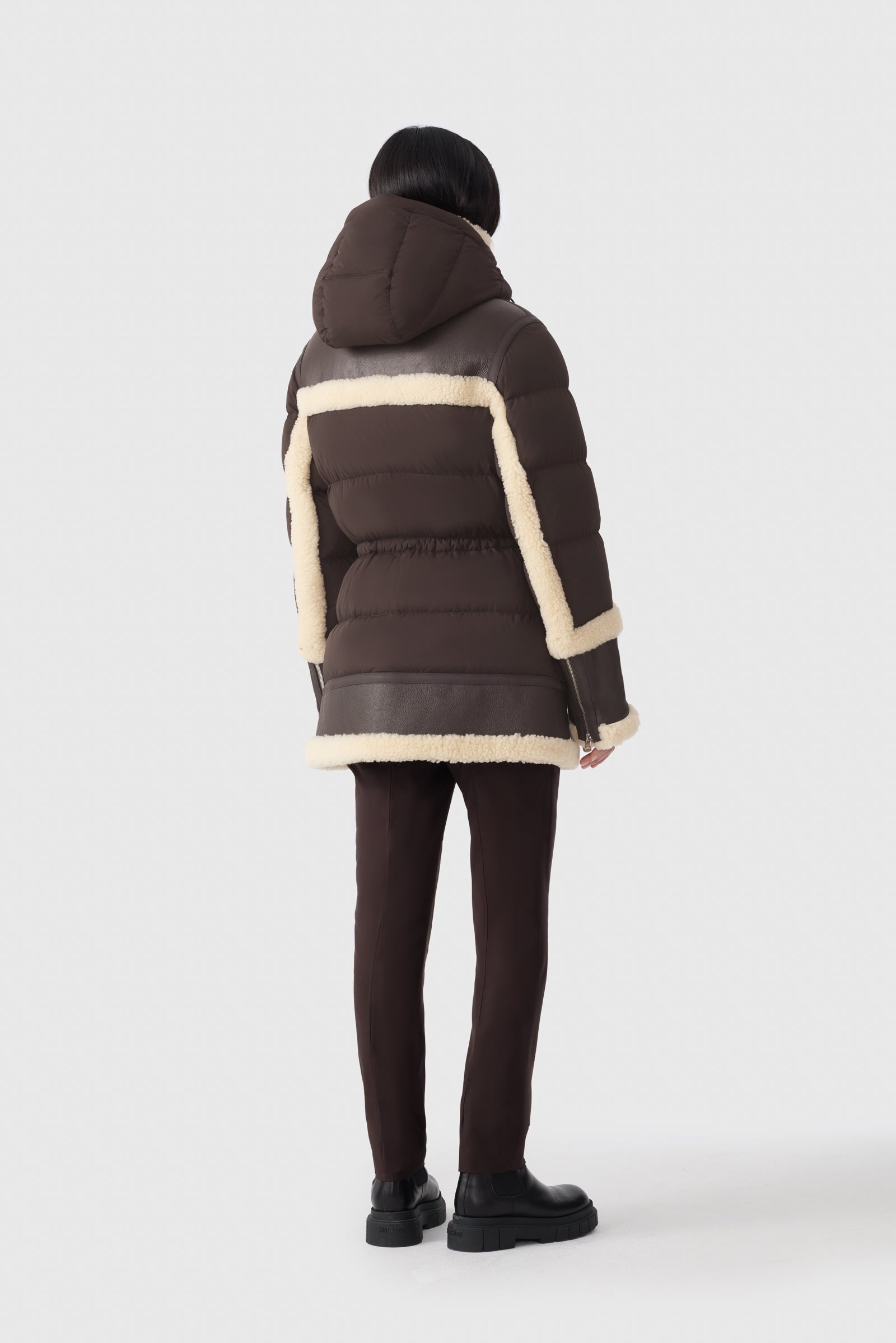 Lilibeth, mixed-media shearling down parka | Mackage® US