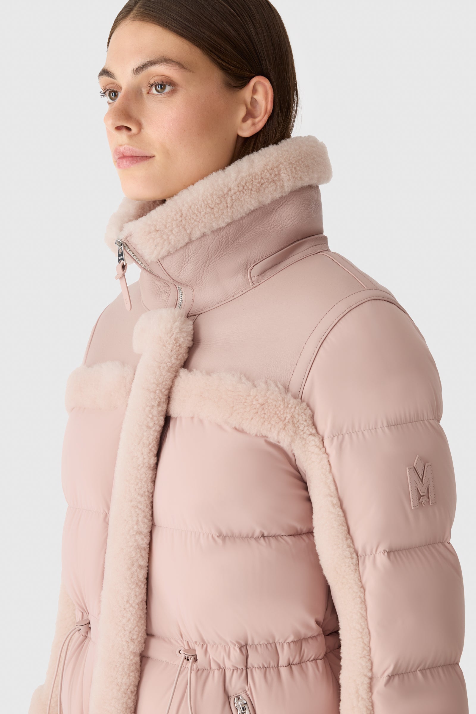 LILIBETH mixed-media shearling Down parka for Women | Mackage® US