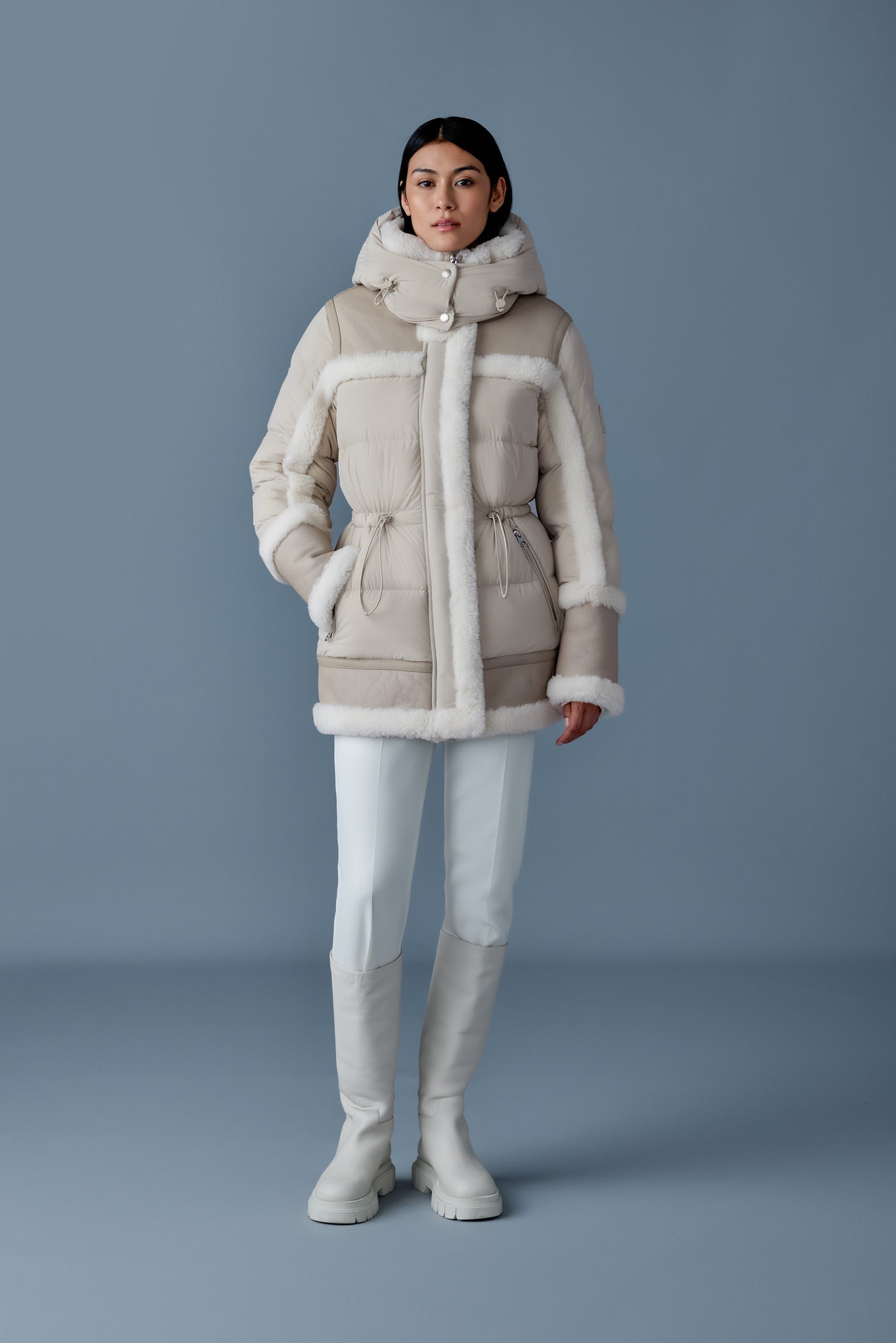 【カナダ直送!】Mackage マッカージュ Lilibeth Lilibeth, mixed-media shearling down parka | Mackage® US