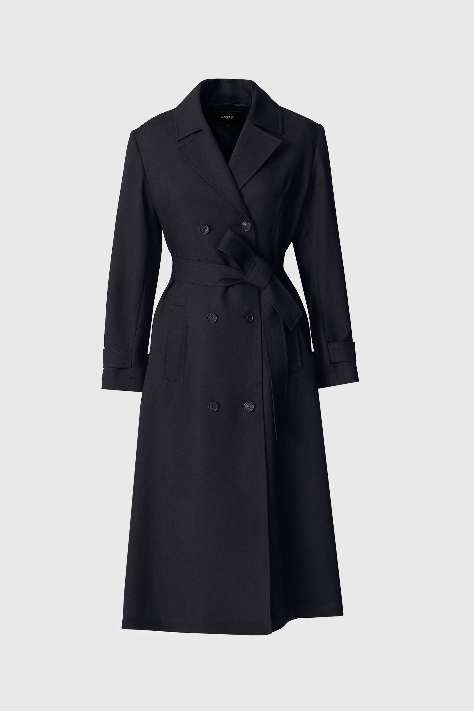 LORNA Wool Gabardine Trench Coat for Women | Mackage® US