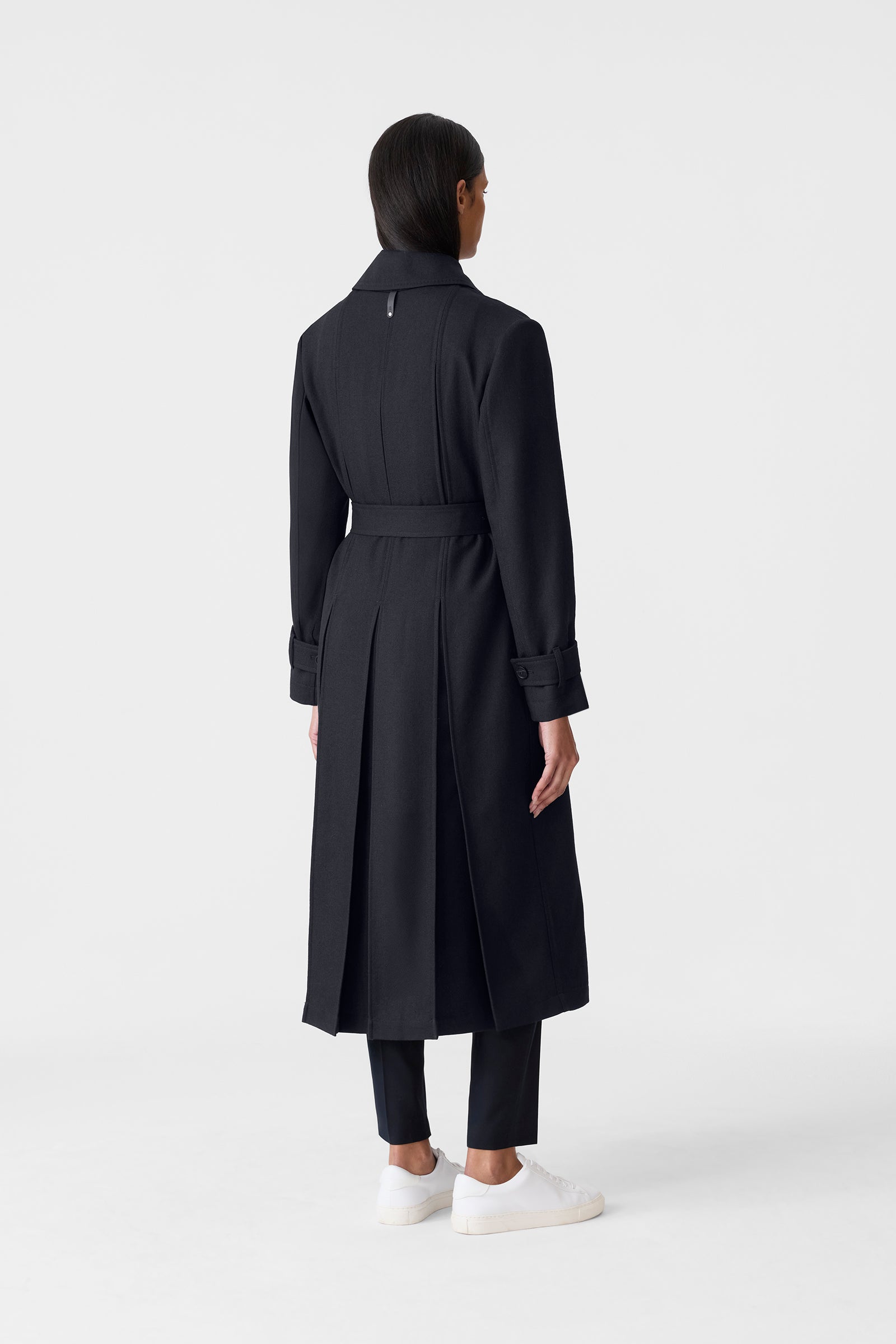 LORNA Wool Gabardine Trench Coat for Women | Mackage® US
