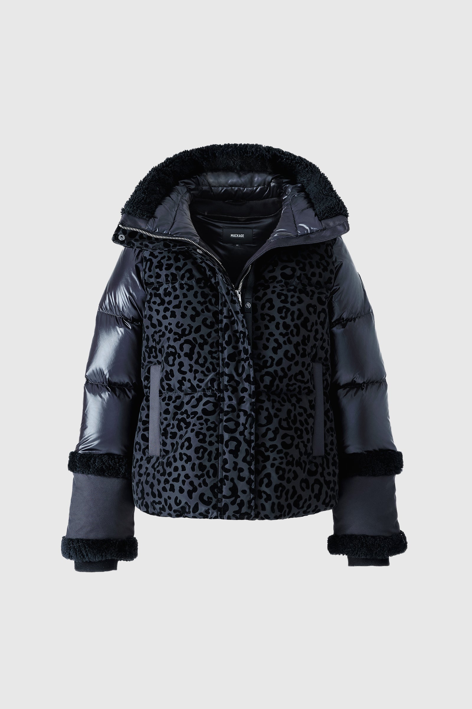 LYDANA-FLP Down Jacket - removable Bib & Shearling Trim for Women