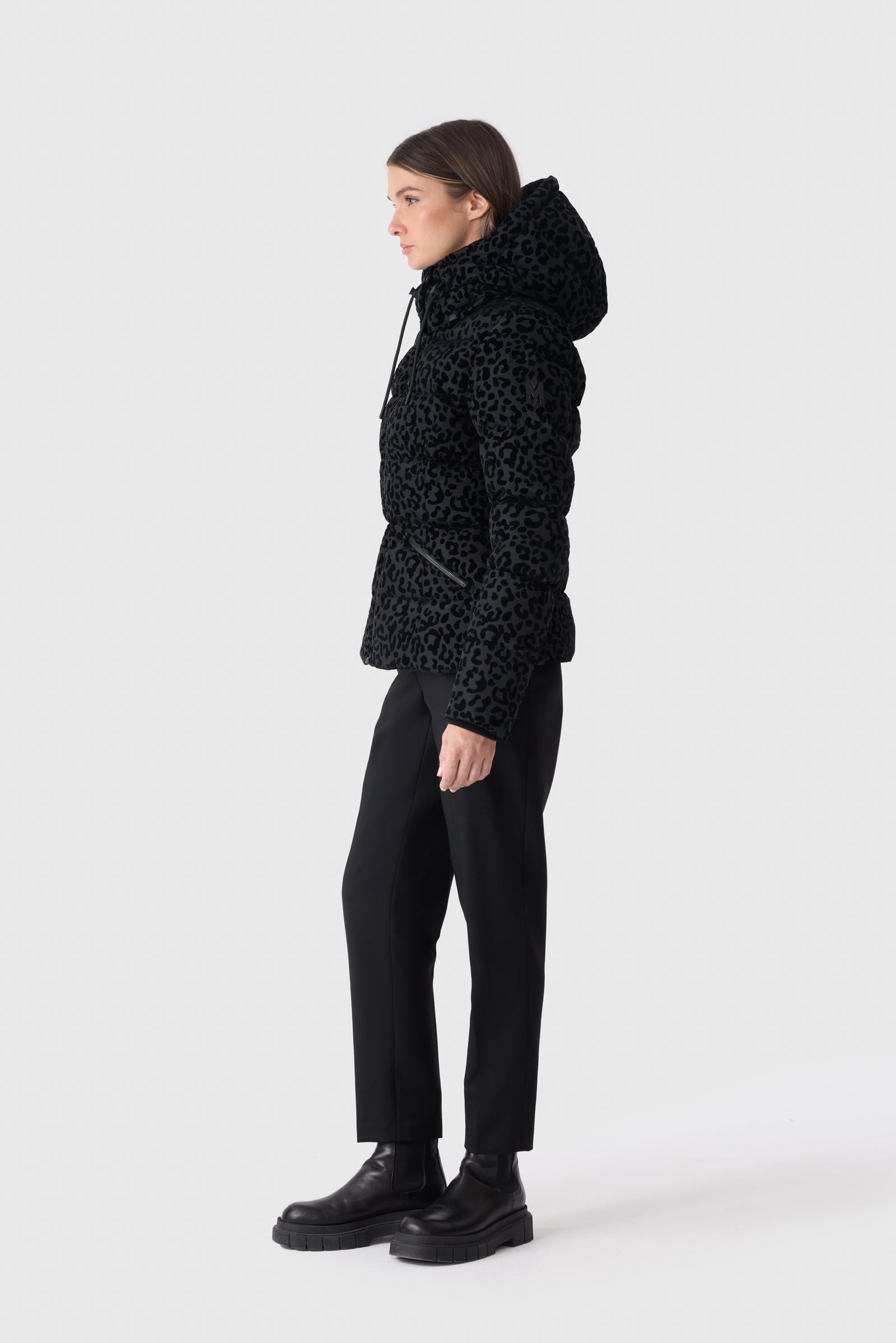 ジャケット・アウター smyeon Middle shaggy coat MADALYN-FLPZ Flocked Down Jacket - removable Hood for Women
