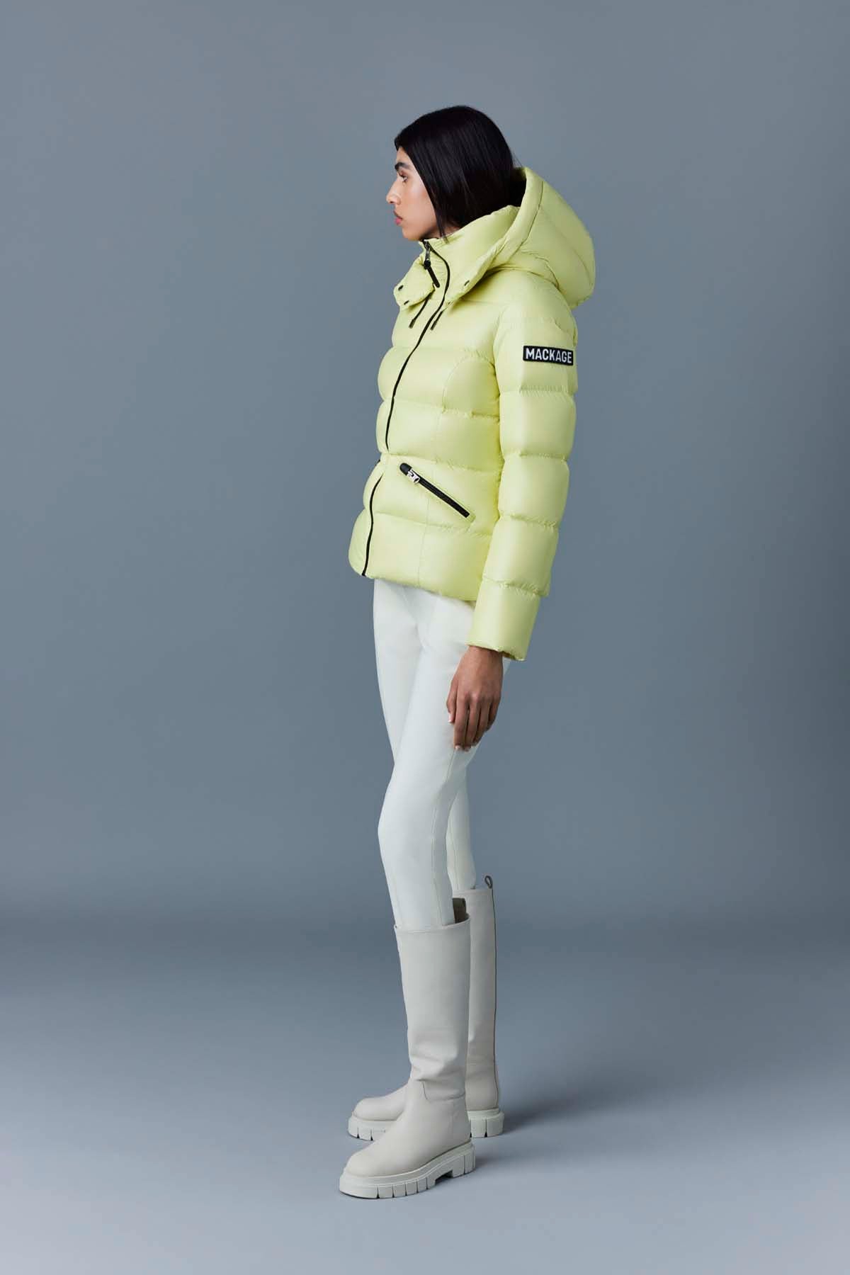 Madalyn, Lustrous light down jacket with hood for ladies Madalyn, Lustrous light down jacket with hood for ladies