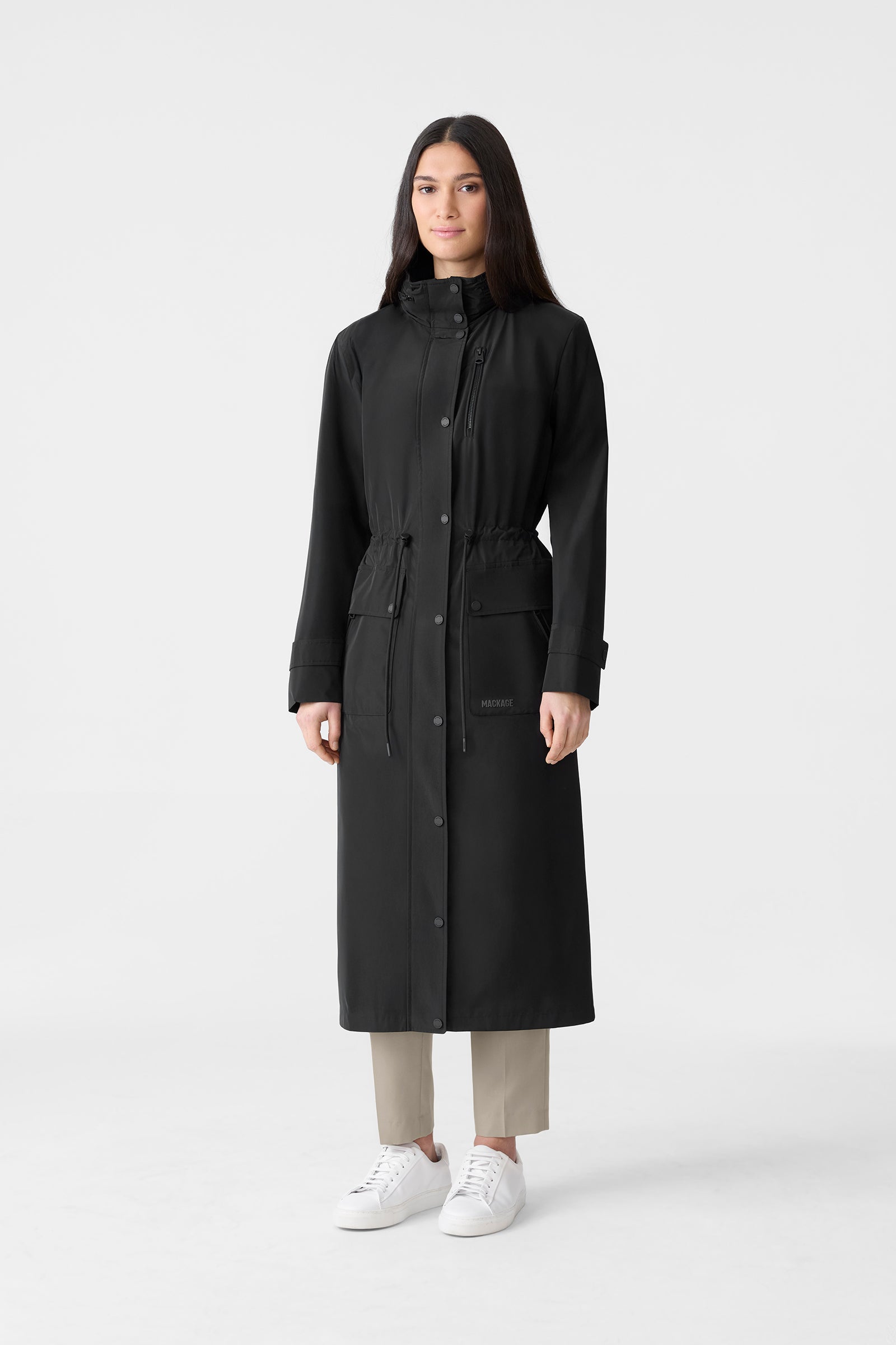 MAGDELENA Maxi-Length Rain Jacket for Women | Mackage® US