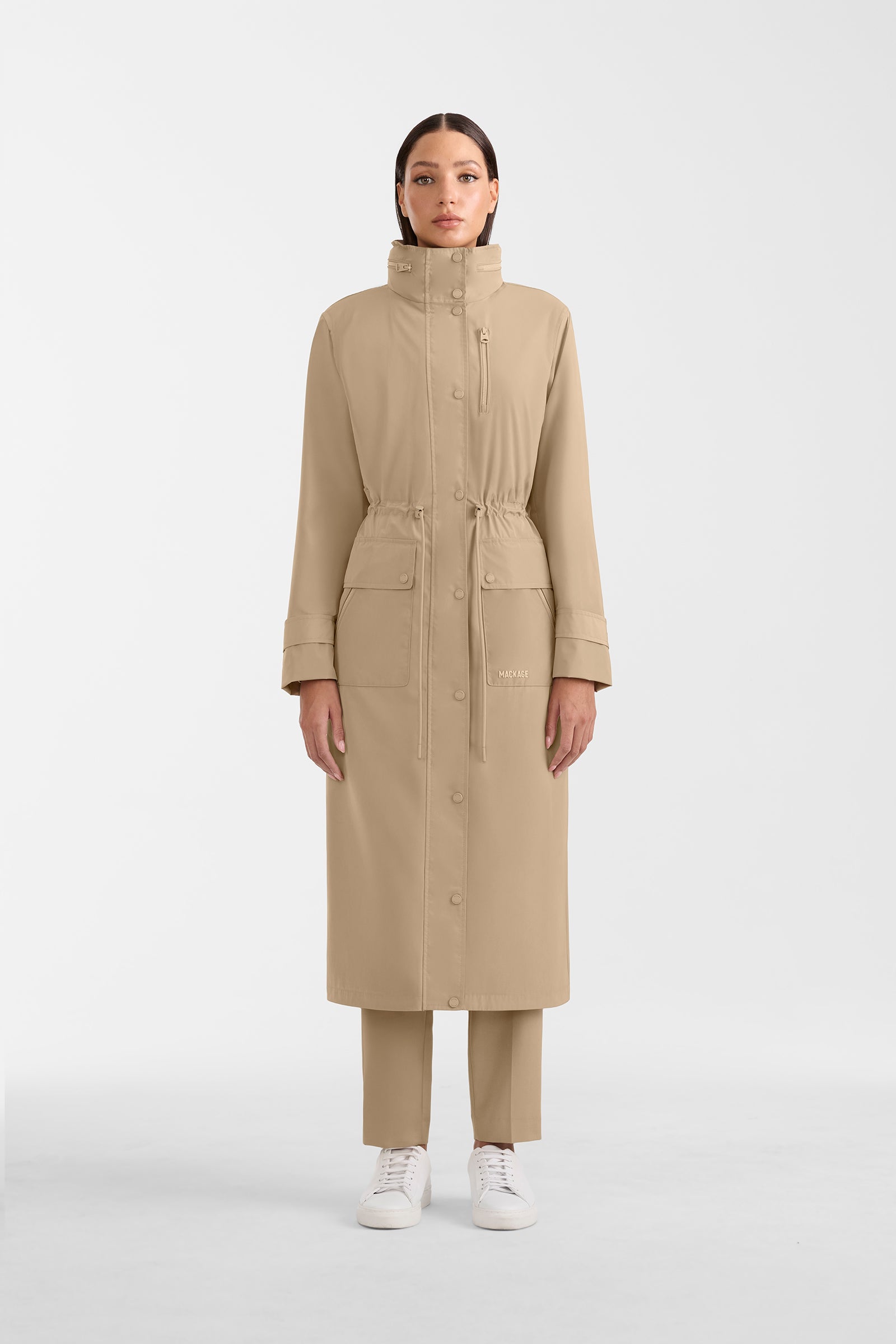 MAGDELENA Maxi-Length Rain Jacket for Women | Mackage® US