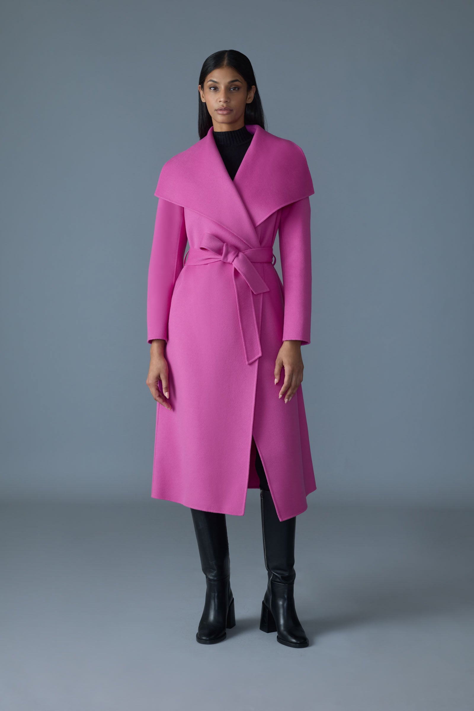 MAI-CN Double-face wool wrap coat for Women | Mackage US