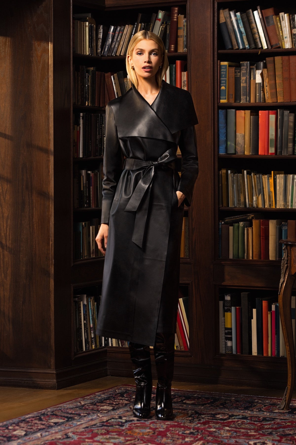 MAI-L Long Wool Wrap Coat for Women Mackage US