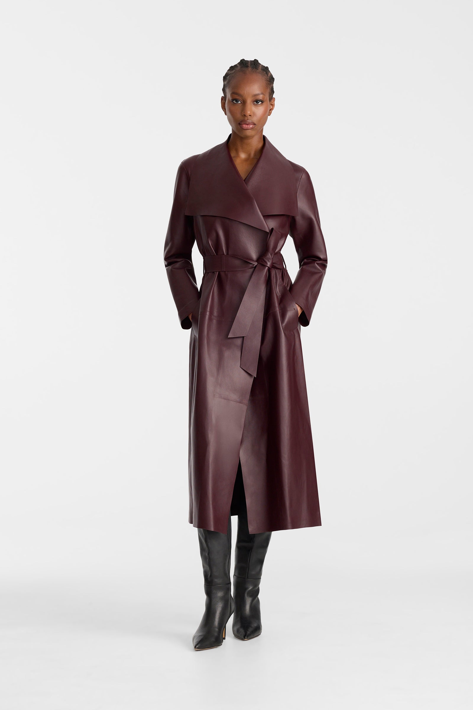 MAI-L Long Wool Wrap Coat for Women | Mackage® US