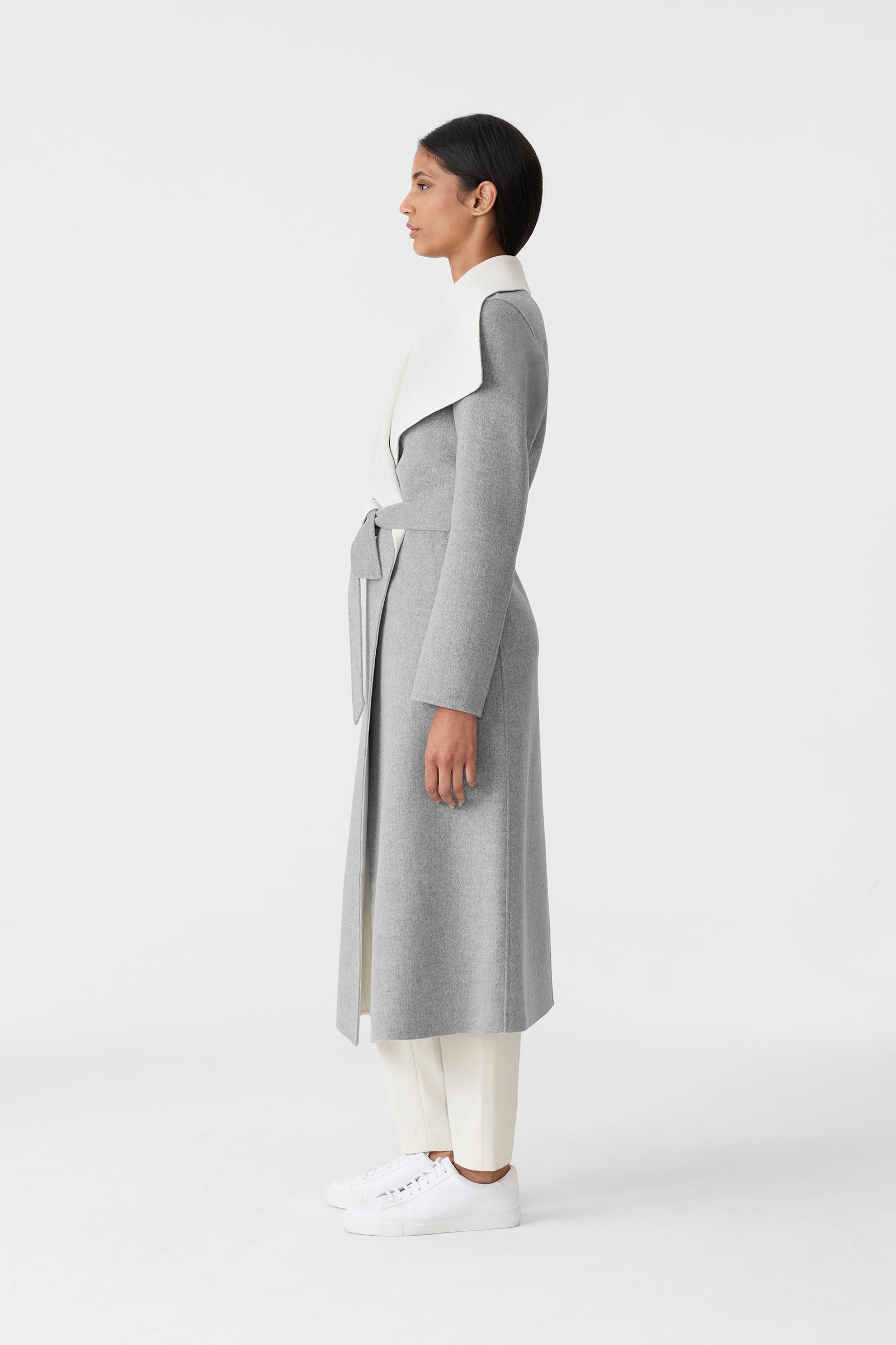 MAI Double-face wool wrap coat for Women | Mackage® US