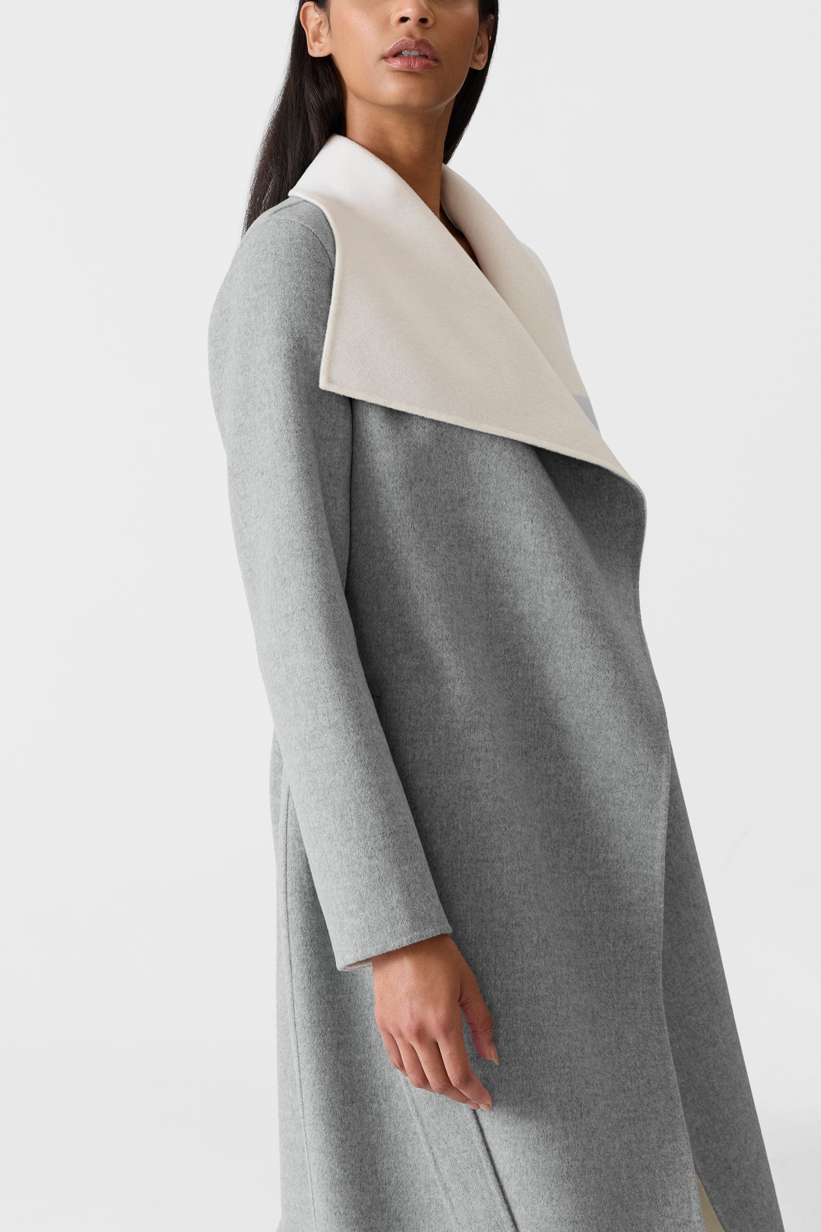 MAI Double-face wool wrap coat for Women | Mackage® US