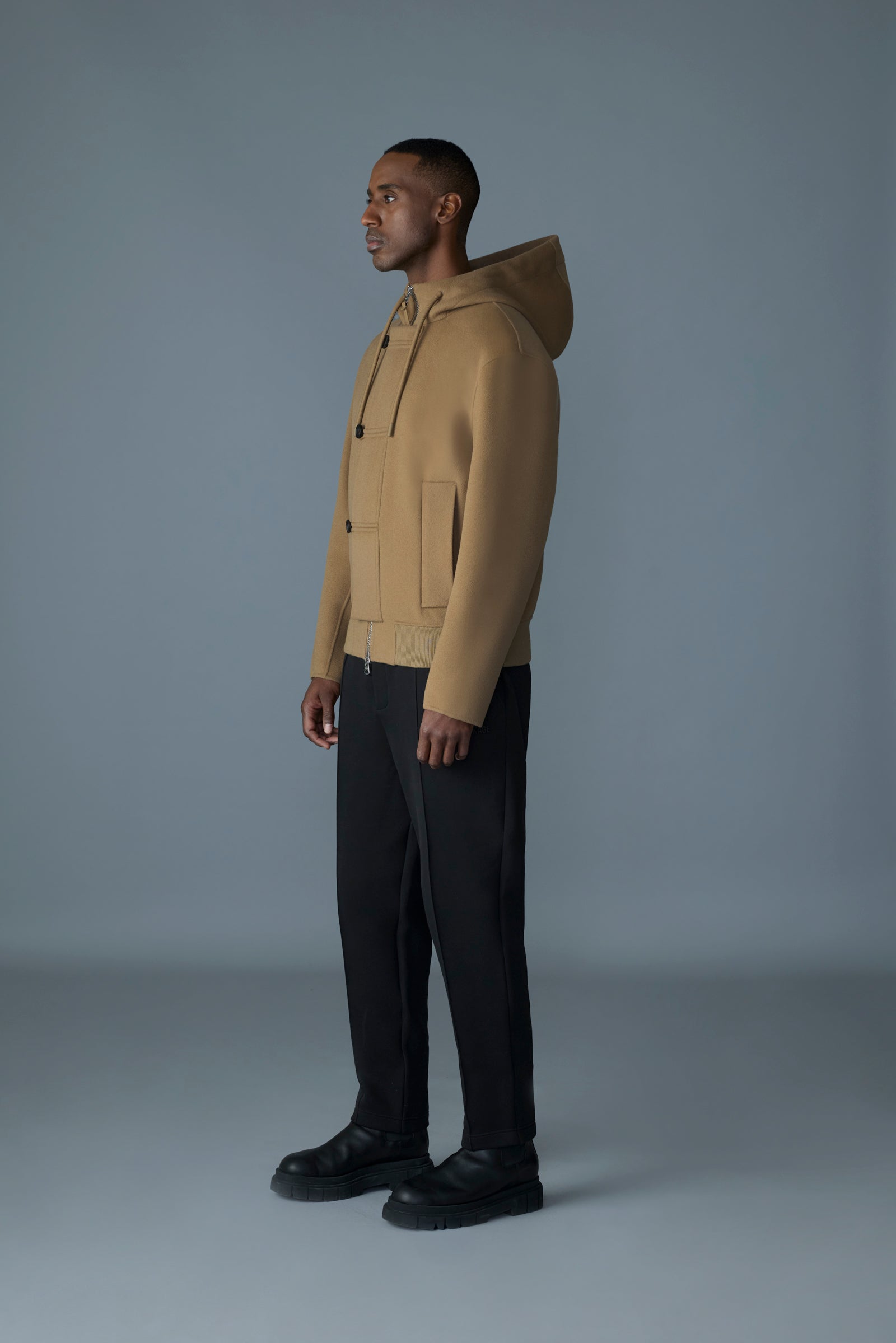 MALIK - Double-Face Wool Hooded Jacket for Men | Mackage® US