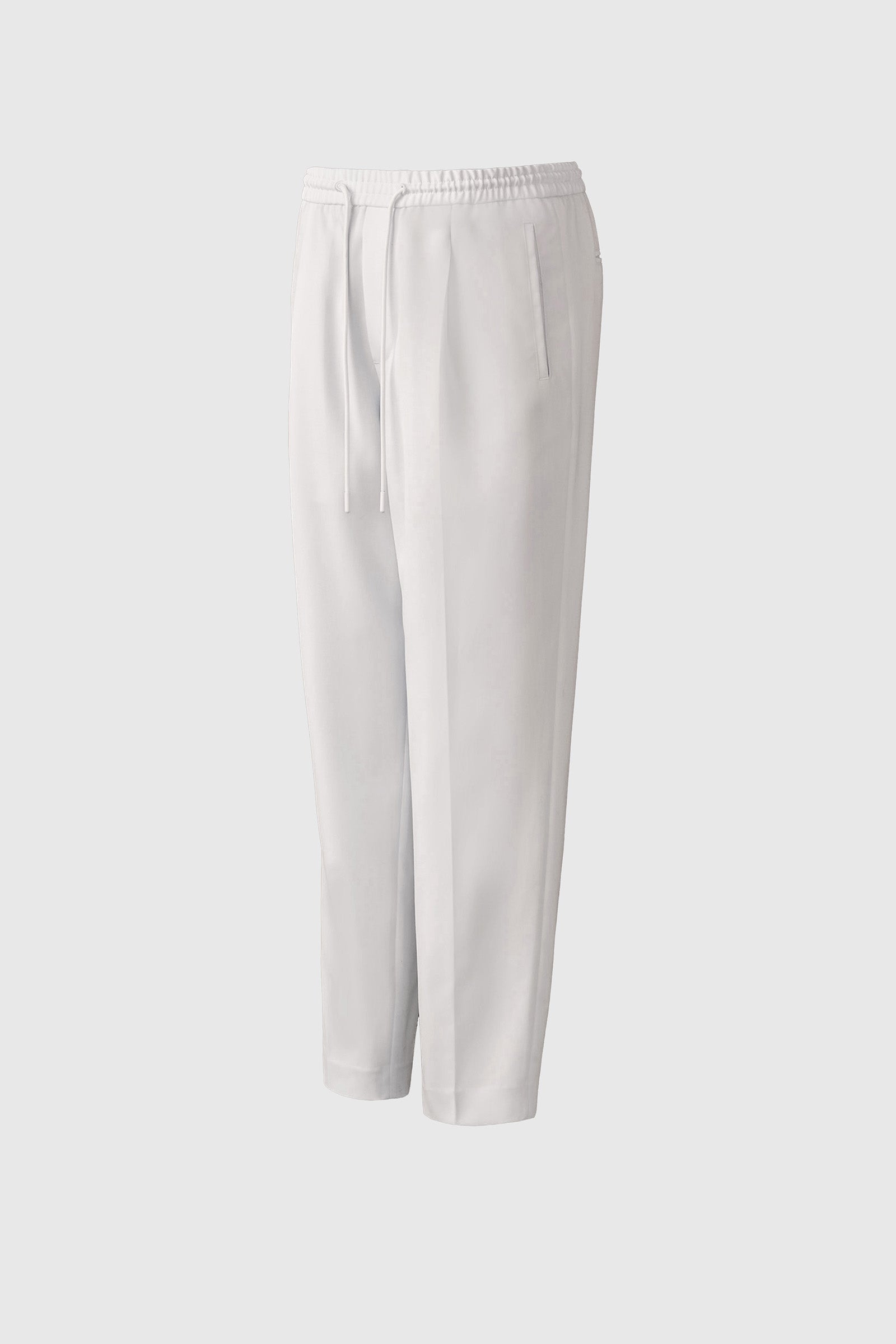 マルボン　白　M MARTIN-Z pleated wool pants with elasticized waist for Men