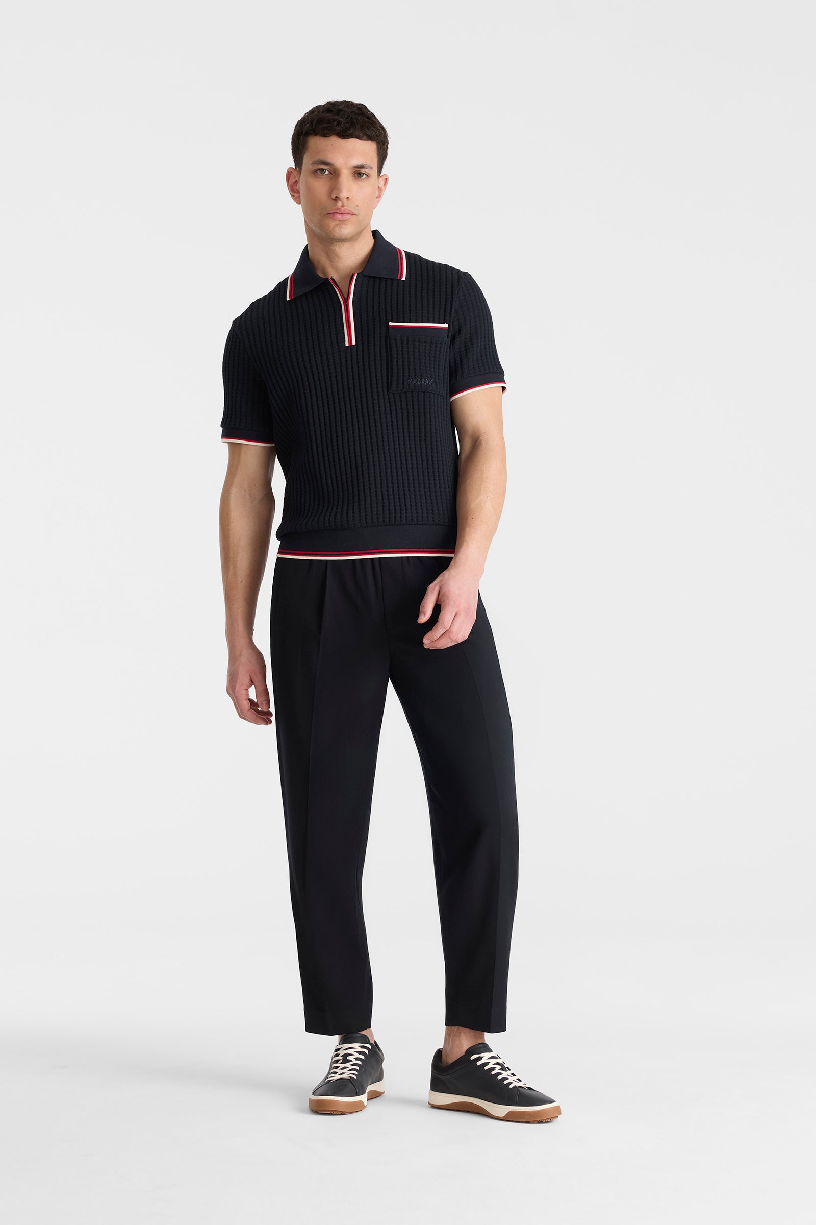 MARTIN-Z pleated wool pants with elasticized waist for Men