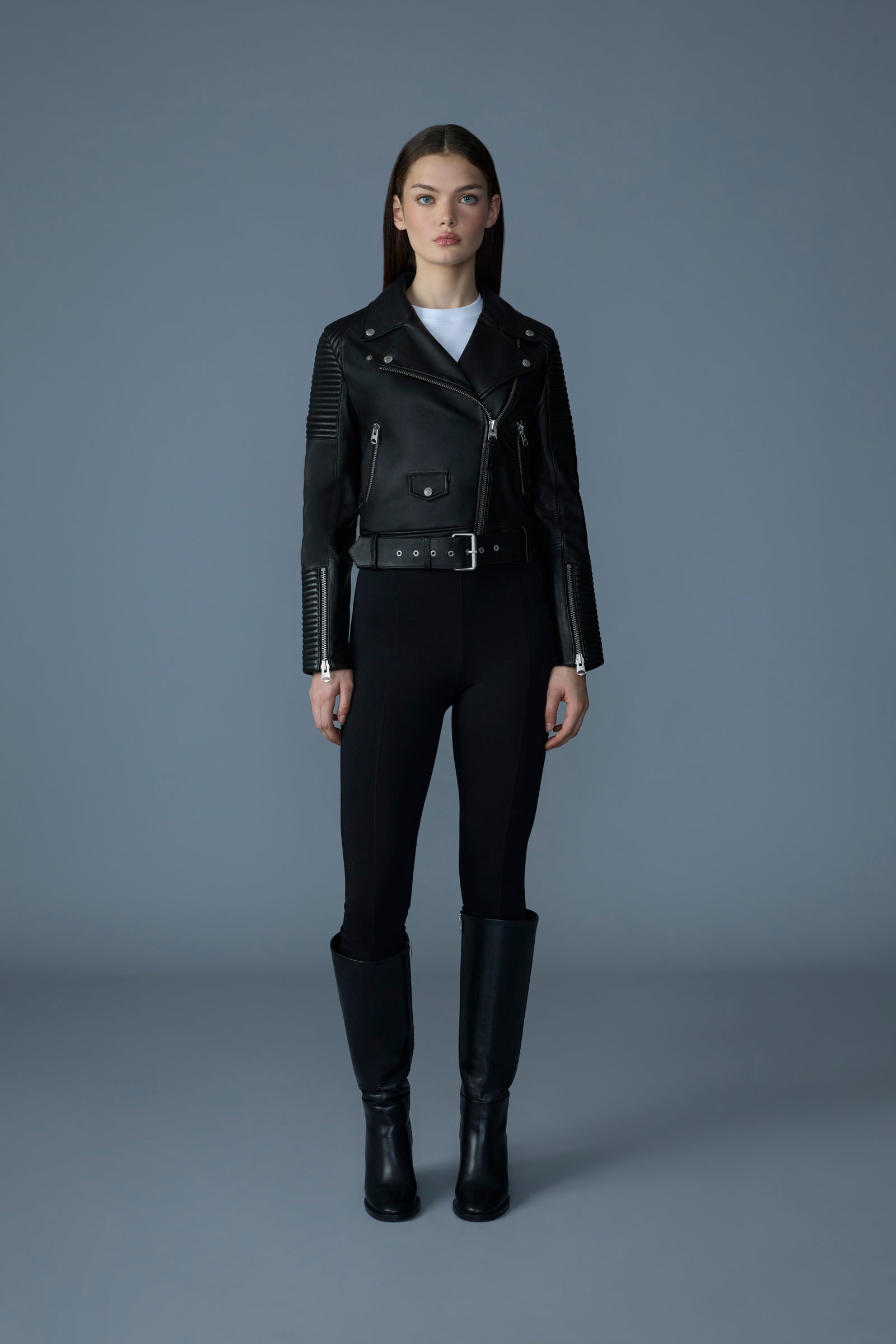 Masina - Zip-Vent Leather Jacket | Mackage® US