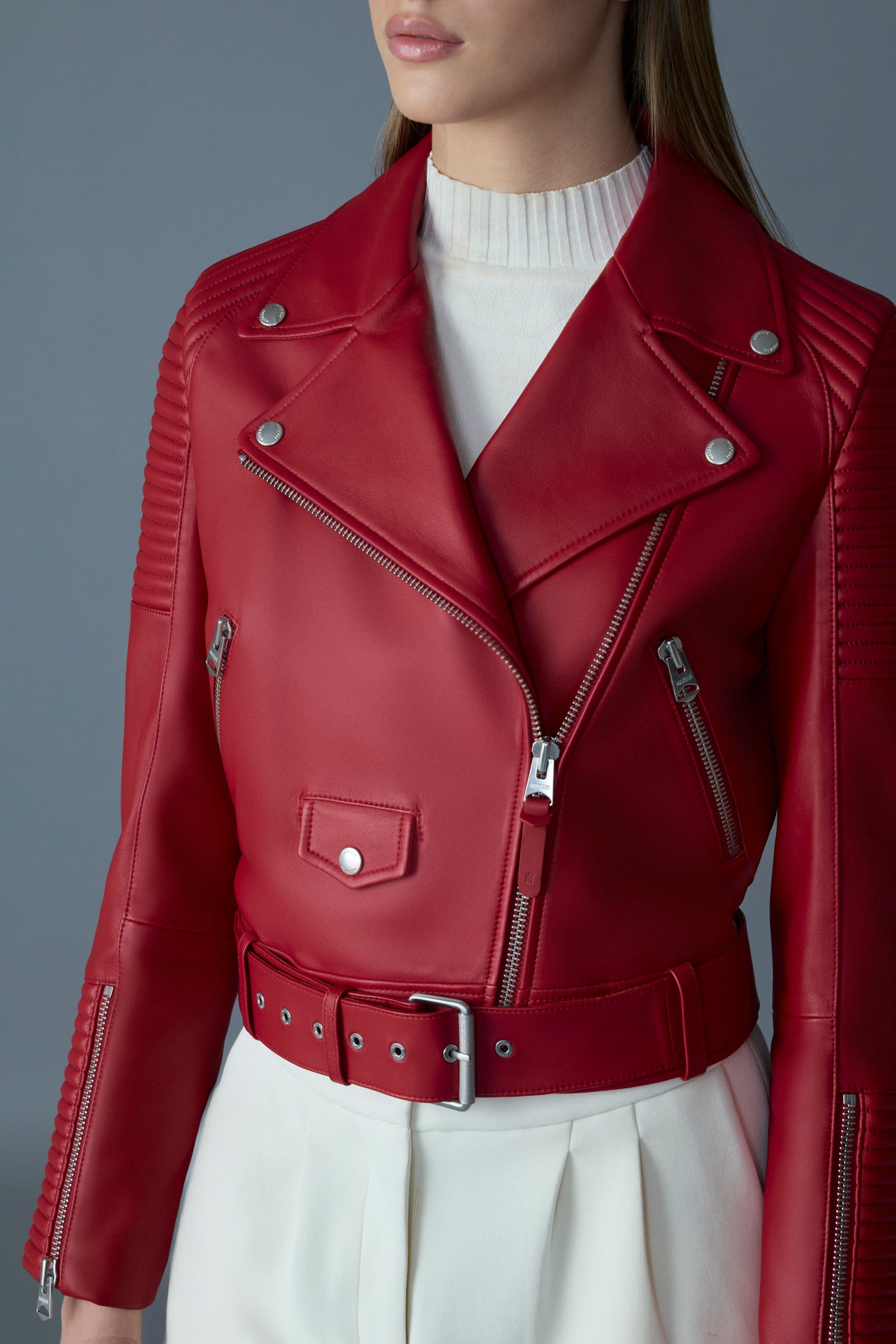 Masina - Zip-Vent Leather Jacket | Mackage® US