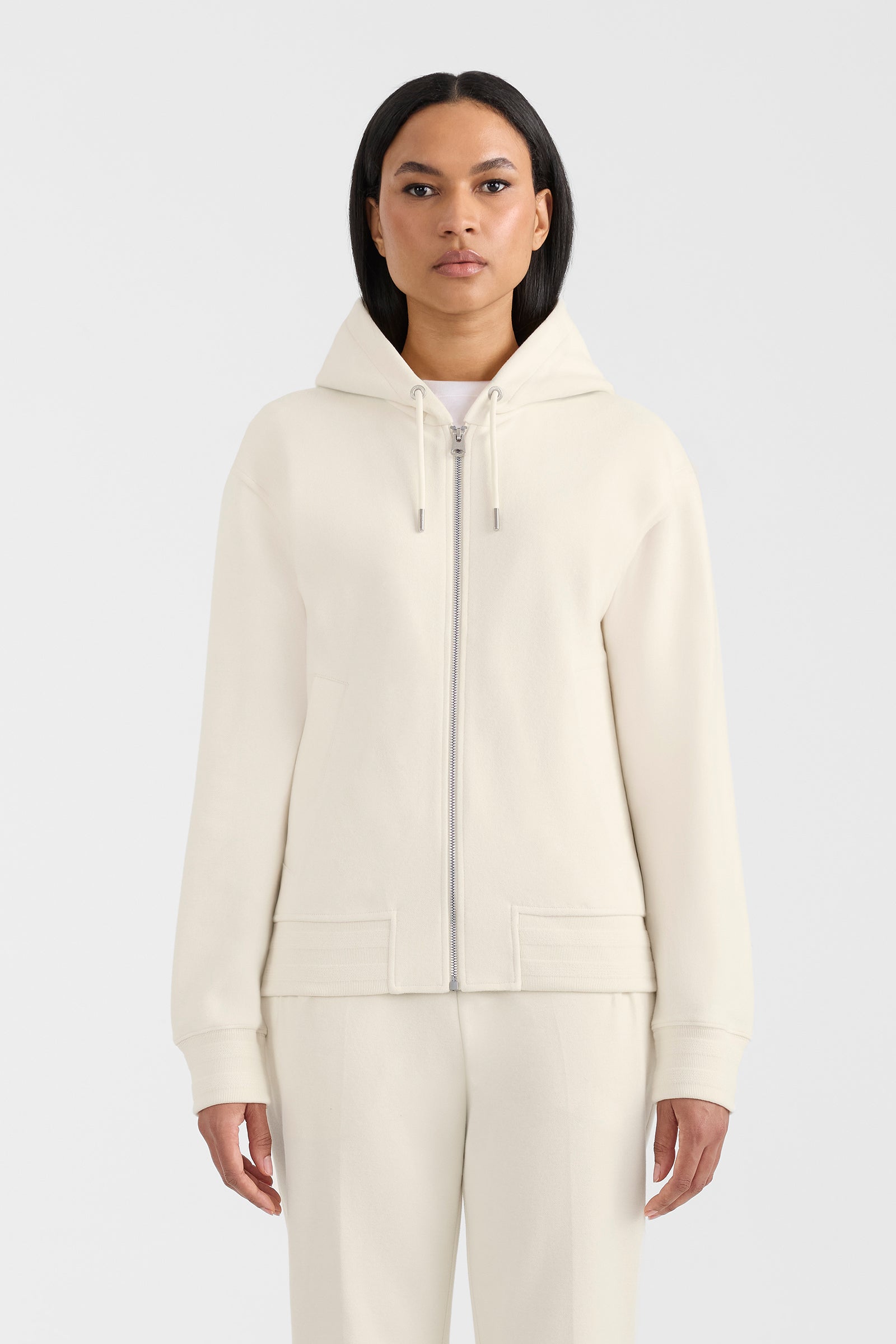 MATEA-K Brushed Knit Zip Hoodie for Women | Mackage® US