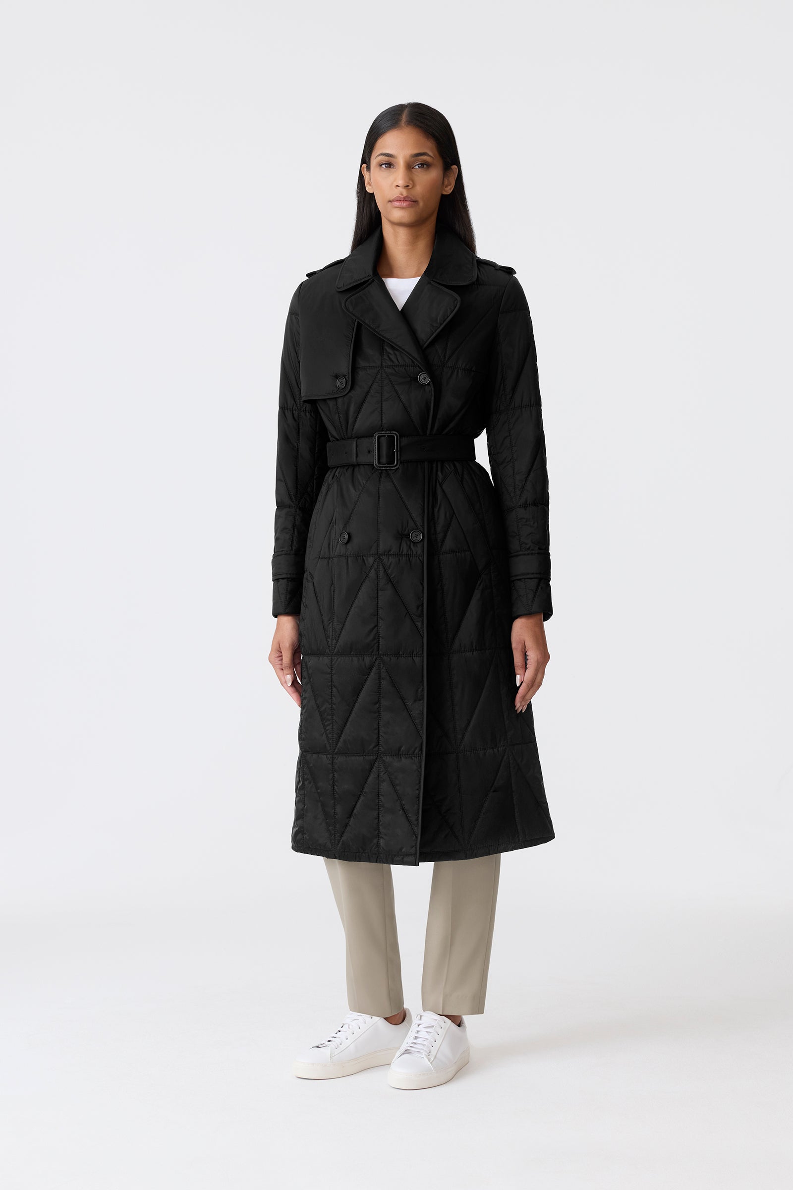 MAVIS Quilted Maxi Trench Coat for Women | Mackage® US