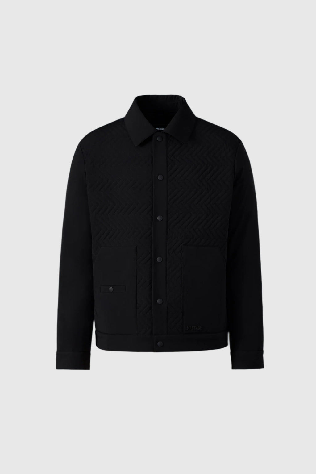 24AW new/Mackage ホープキルティングジャケット Jacket Black MAXWELL Quilted Down Shirt Jacket for Men | Mackage US