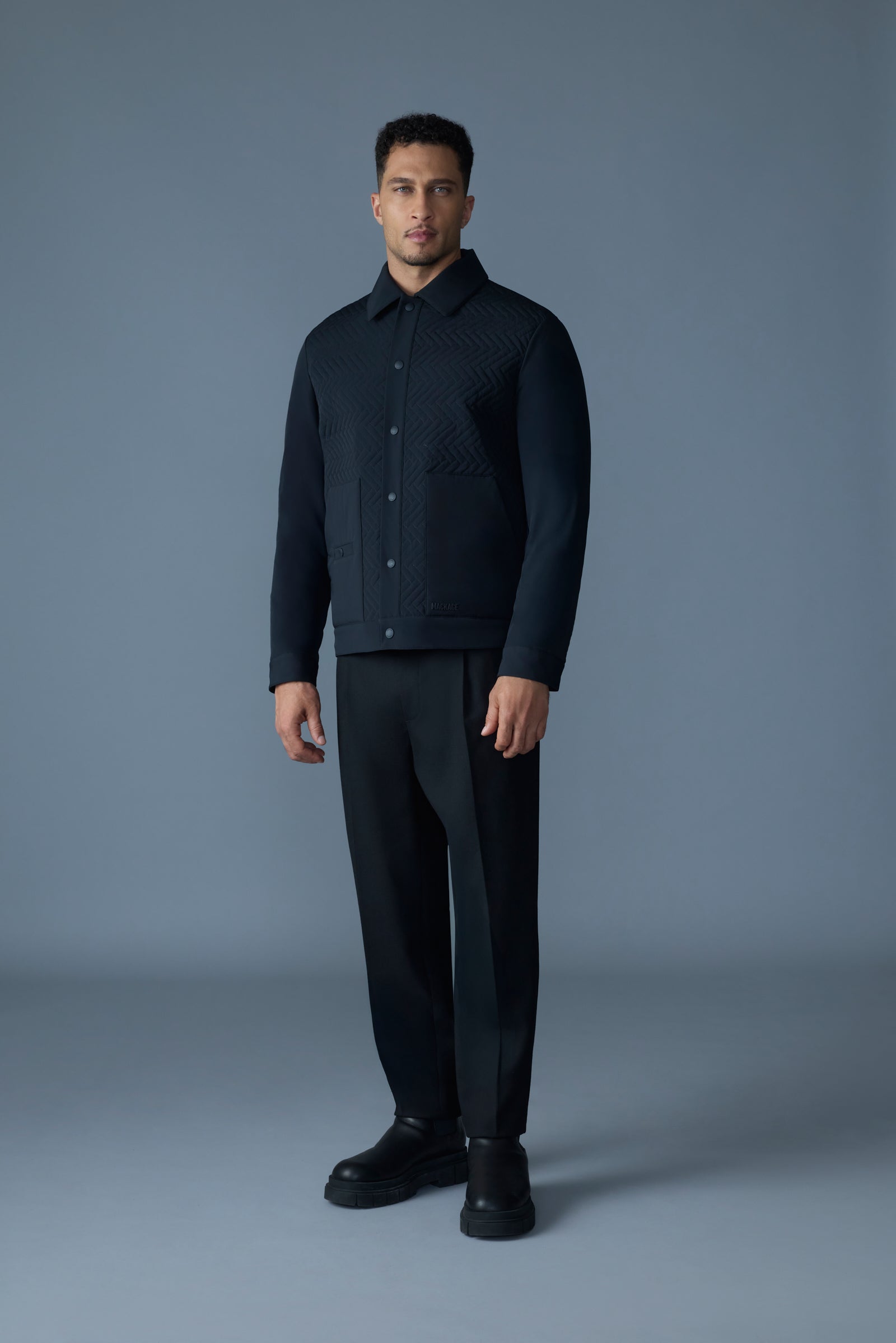MAXWELL Quilted Down Shirt Jacket for Men | Mackage® US