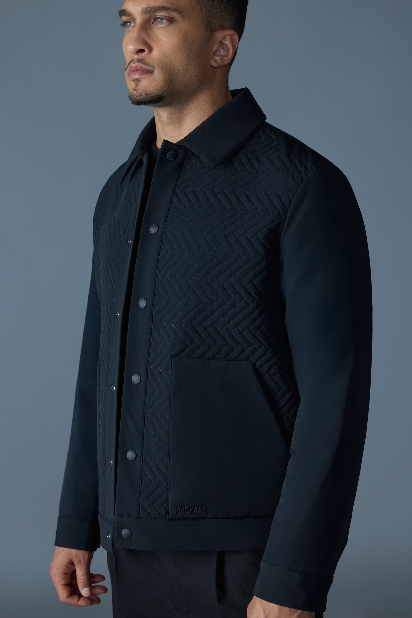 MAXWELL Quilted Down Shirt Jacket for Men Mackage US