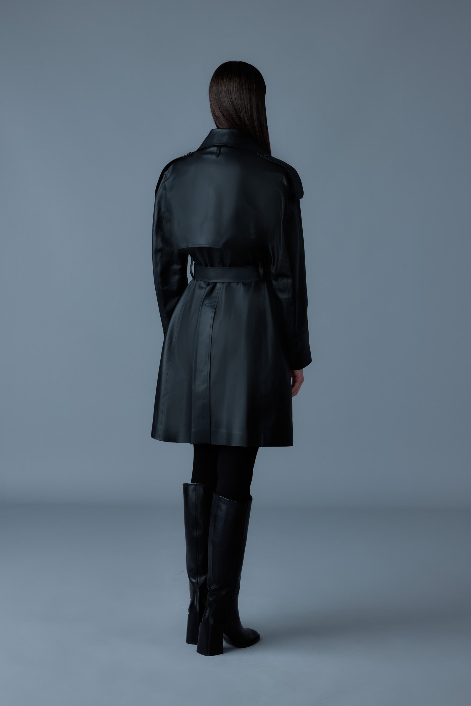 【MACKAGE】MEDORA ラスター レザー スリークォーター コート Medora, luster leather three-quarter coat | Mackage® US