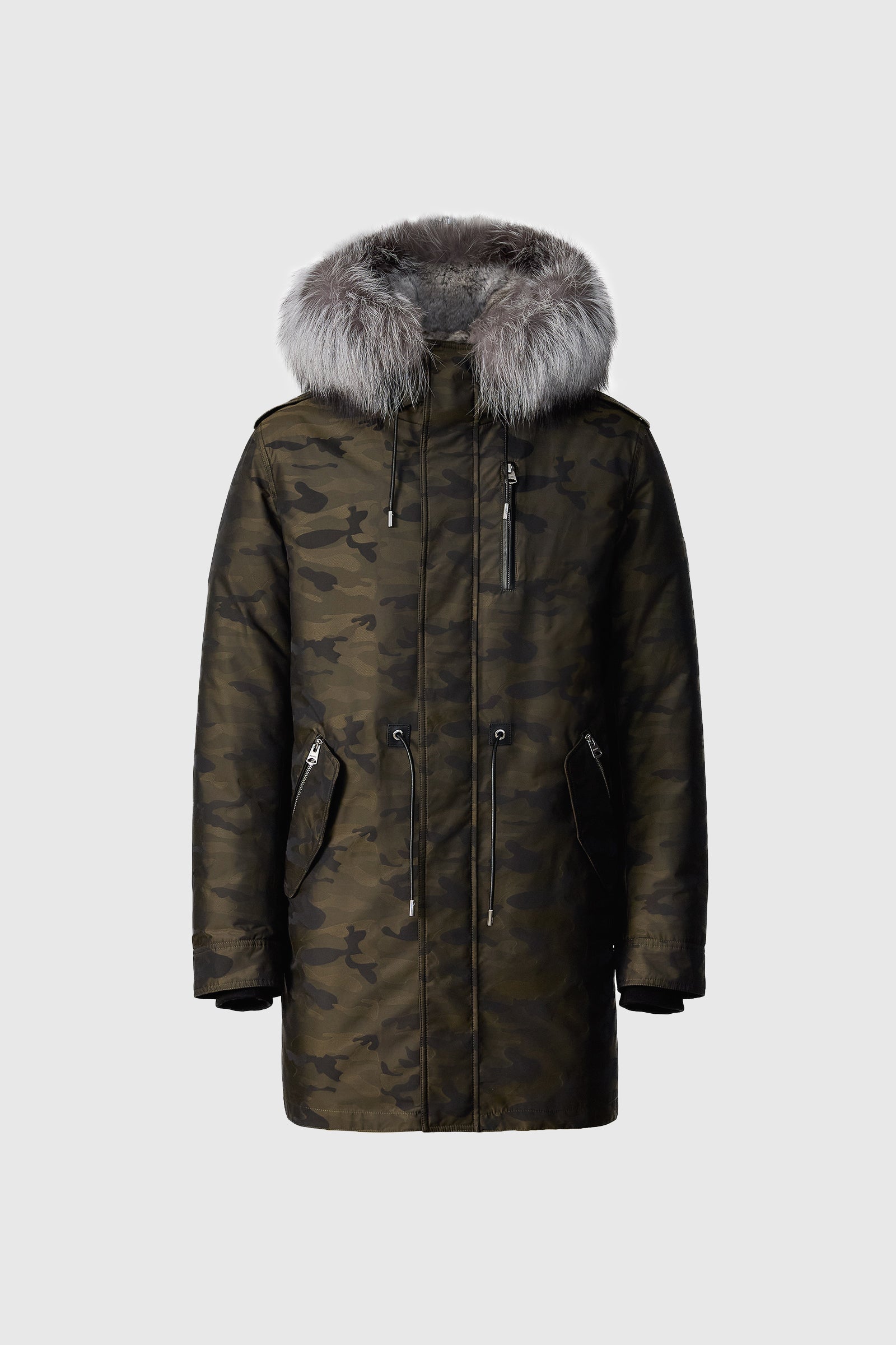 MORITZ-JC Fur-Lined Camo Down Parka for Men | Mackage US