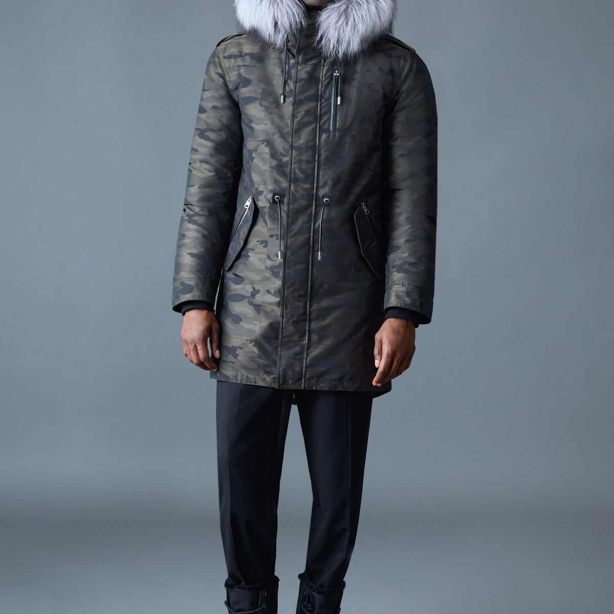 MORITZ-JC Fur-Lined Camo Down Parka for Men | Mackage® US