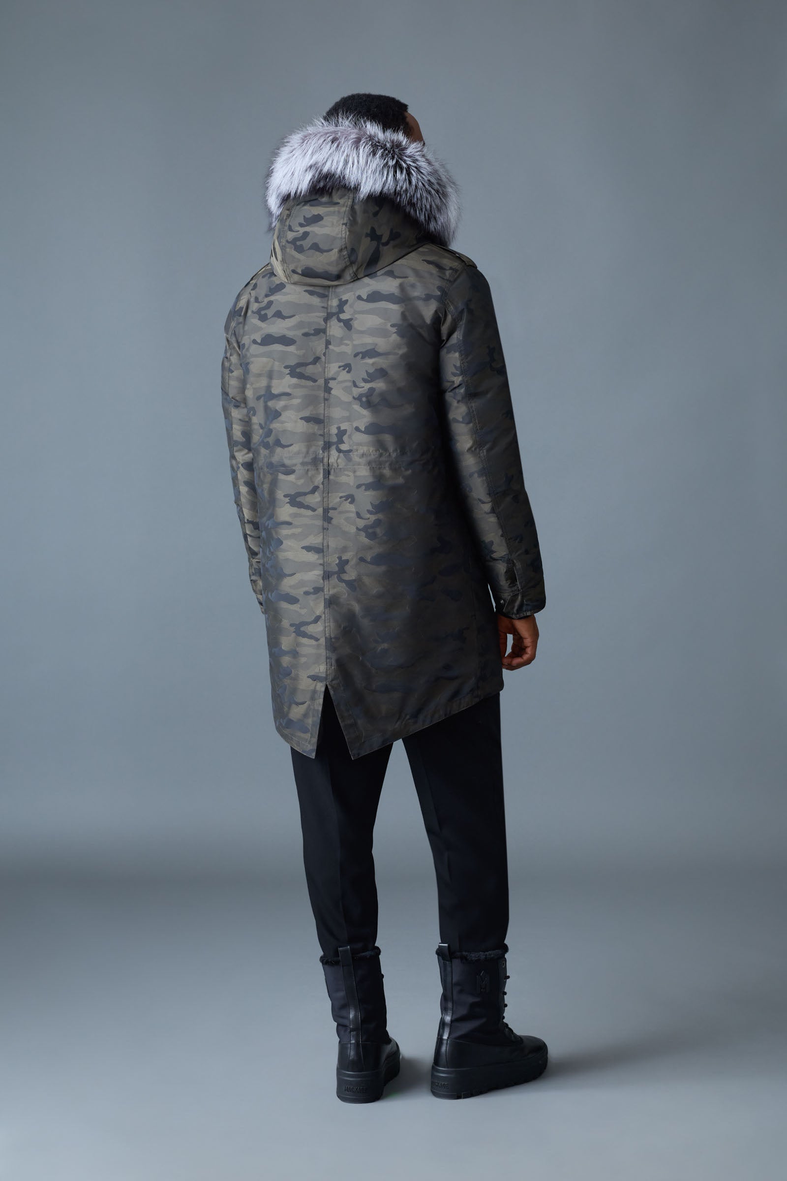 MORITZ-JC Fur-Lined Camo Down Parka for Men | Mackage US