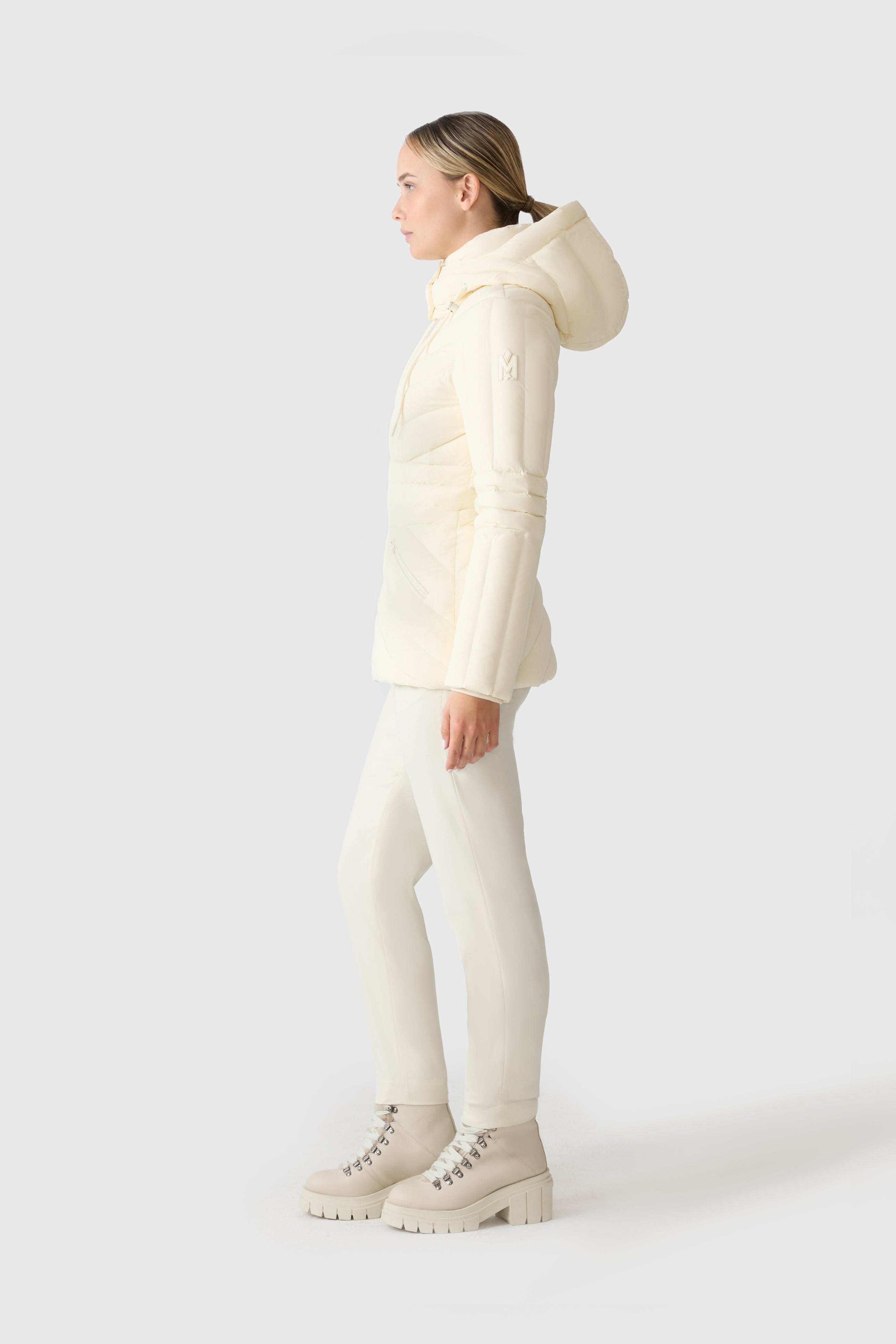 catorce アシンメトリー ビックフード パーカarchive v系 NADIA-NFZ Down Jacket With Storm Visor for Women | Mackage® US