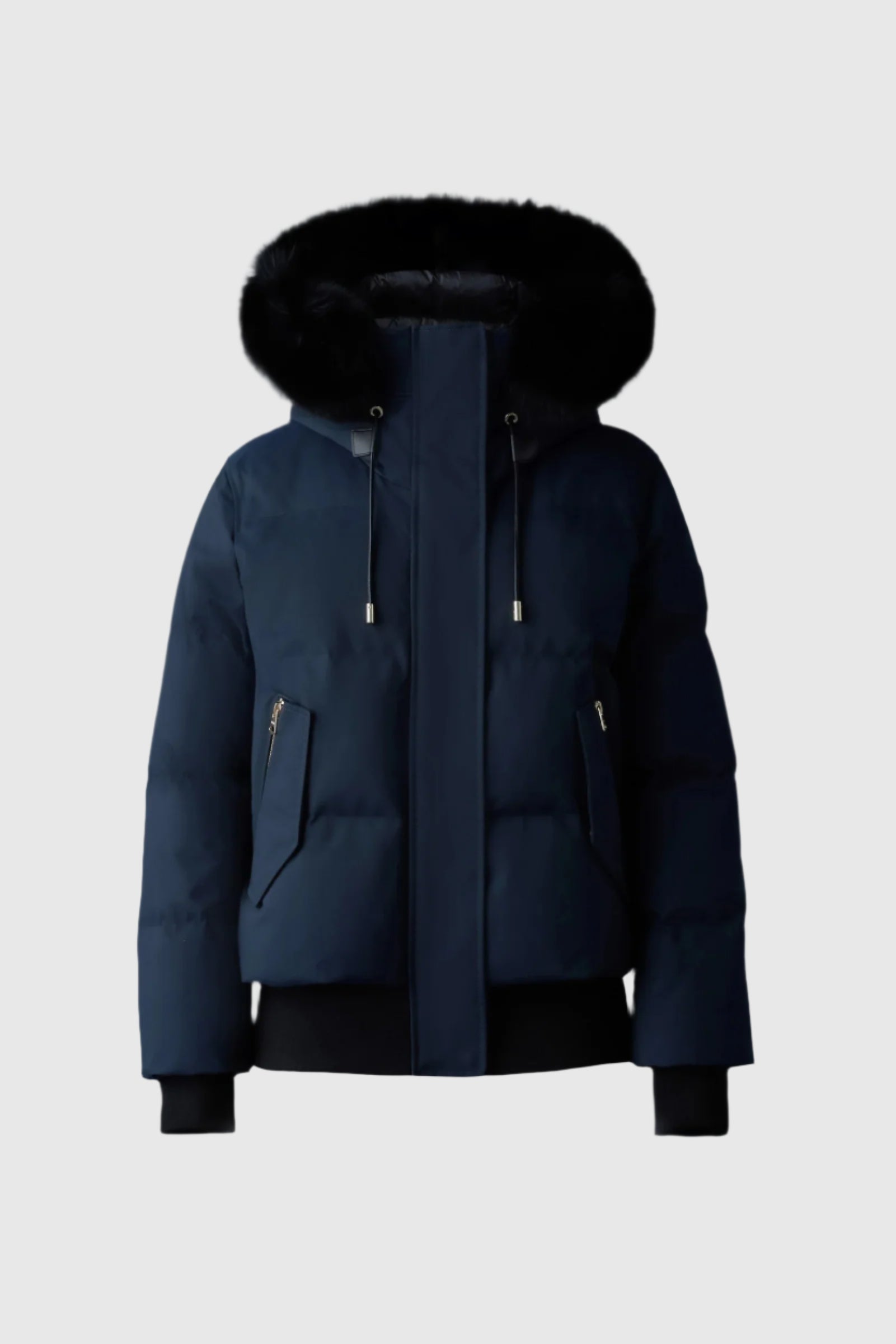 Mackage Women's Down Bomber Jacket with Fox Fur Trim