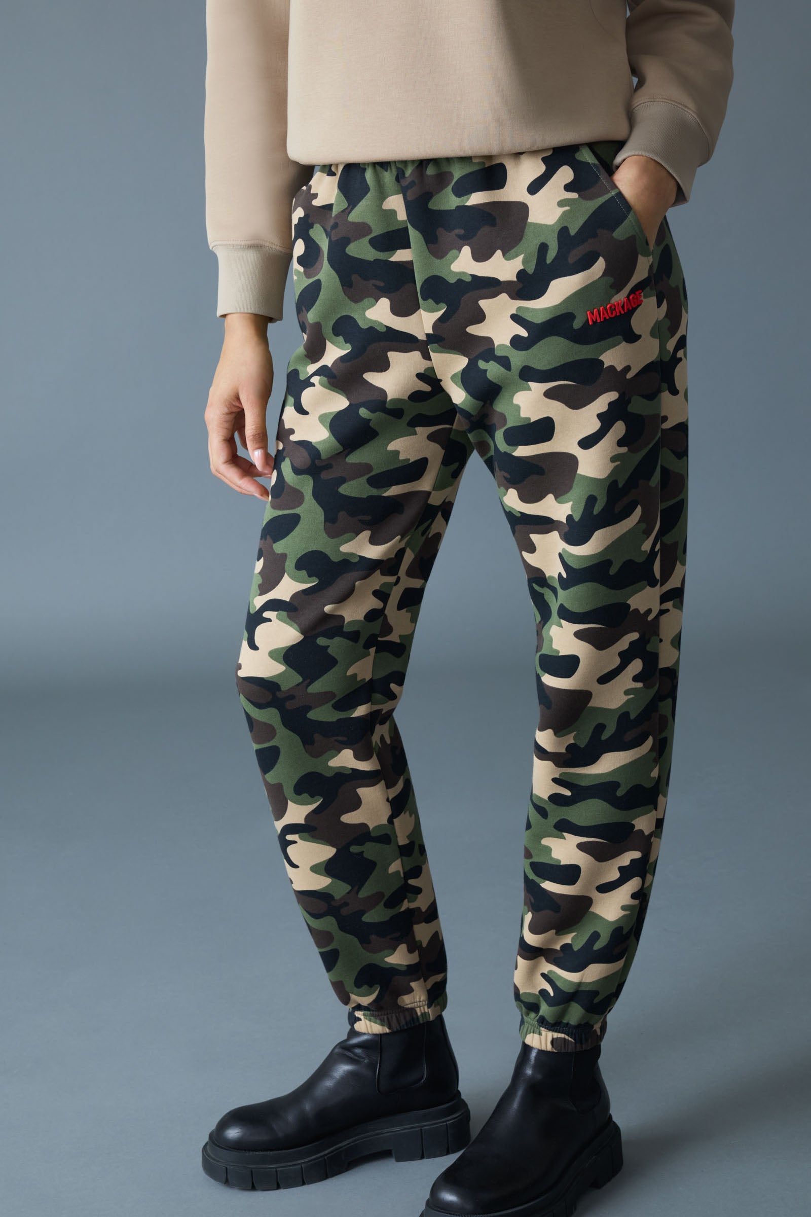 NEV-CAMO Double-Face Jersey Sweatpants for Women Mackage US