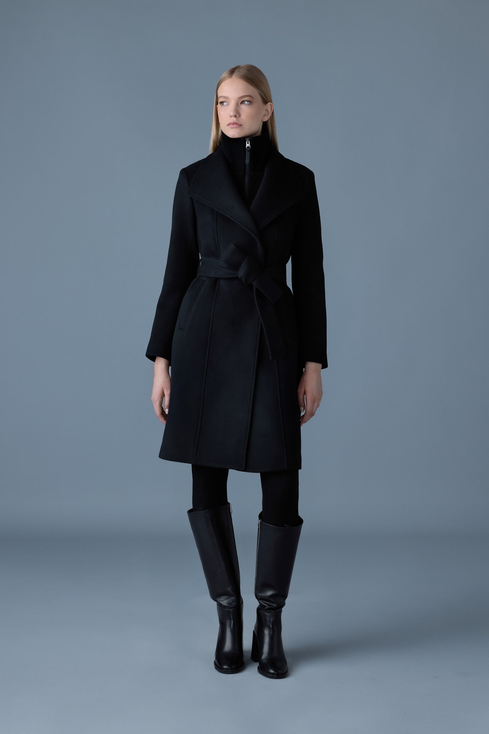 nalaナラ Wool cape coat ポンチョ コート BLACK 黒 即完売⭐︎Nala hooded cape coat ケープコート ブラック