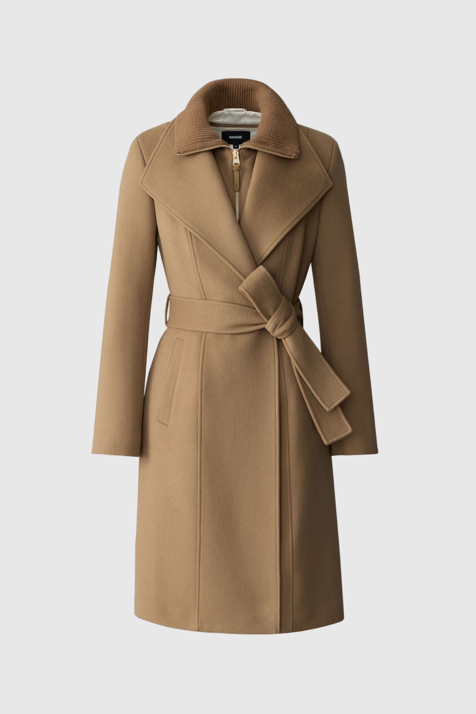 NORITA-Z 2-in-1 double face wool coat with sash for Women