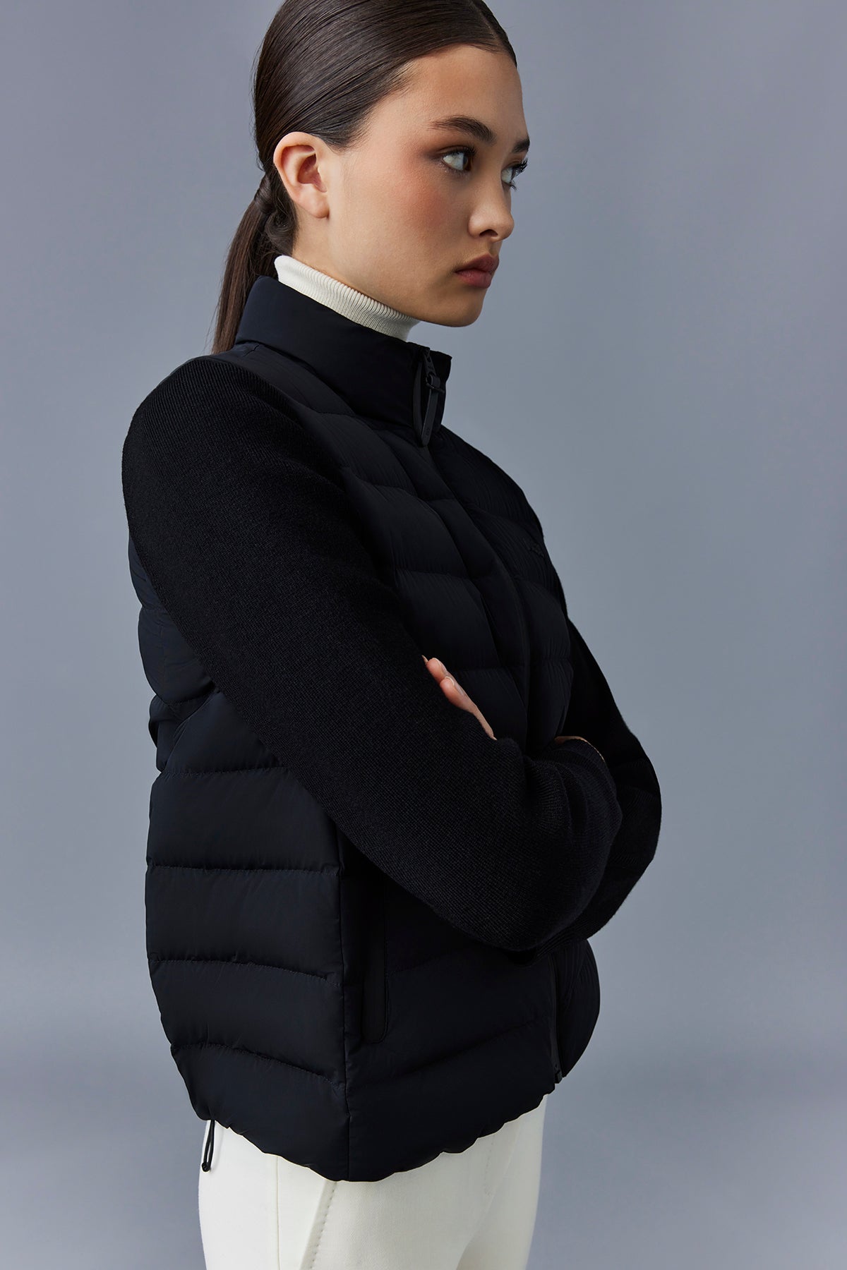 OCEANE-CITYZ, Light down mixed-media jacket for ladies