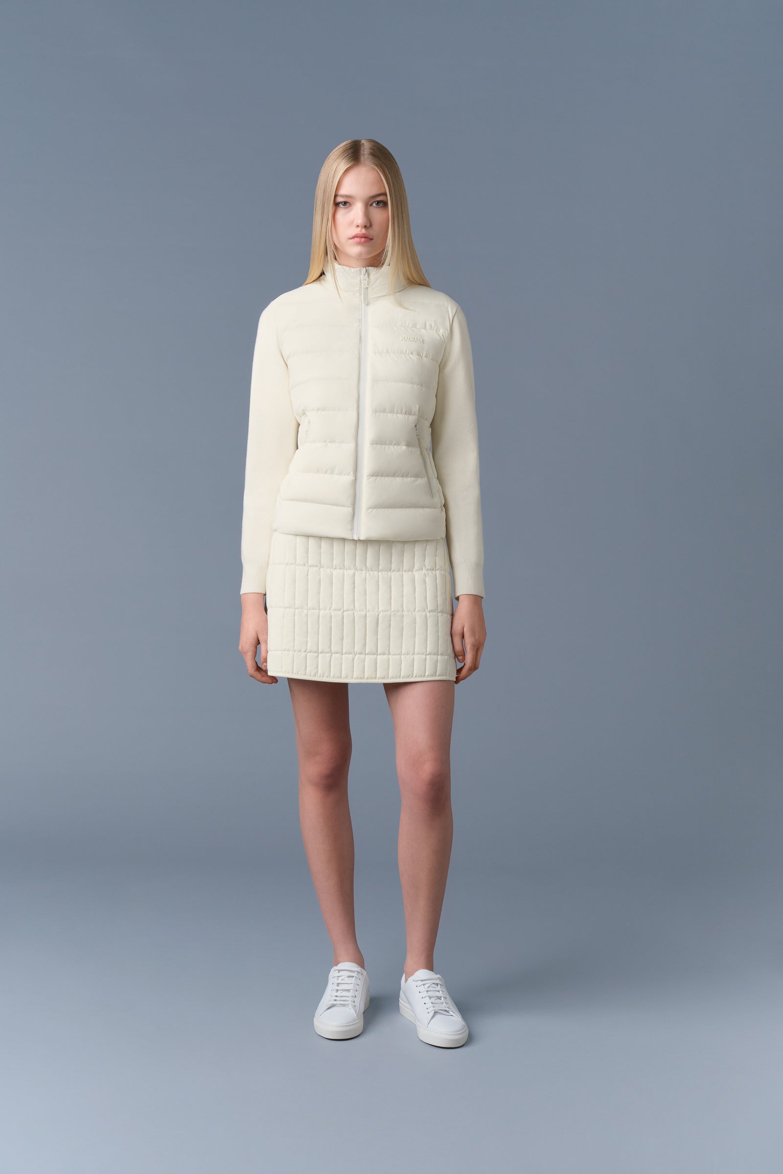 OCEANE-CITYZ, Light down mixed-media jacket for ladies