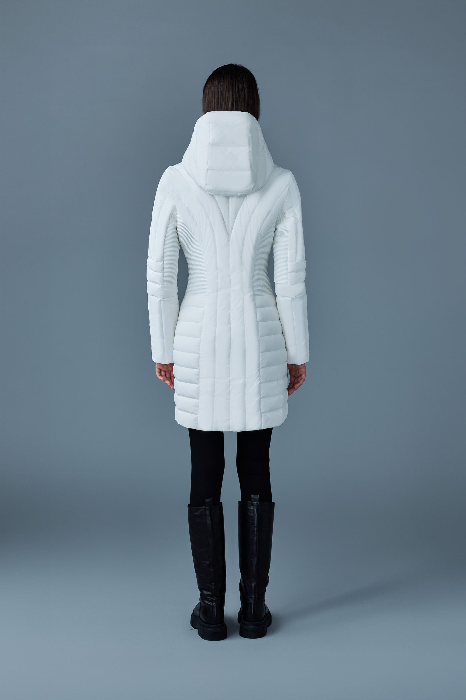 Oksana, smocked detail long down coat | Mackage® US