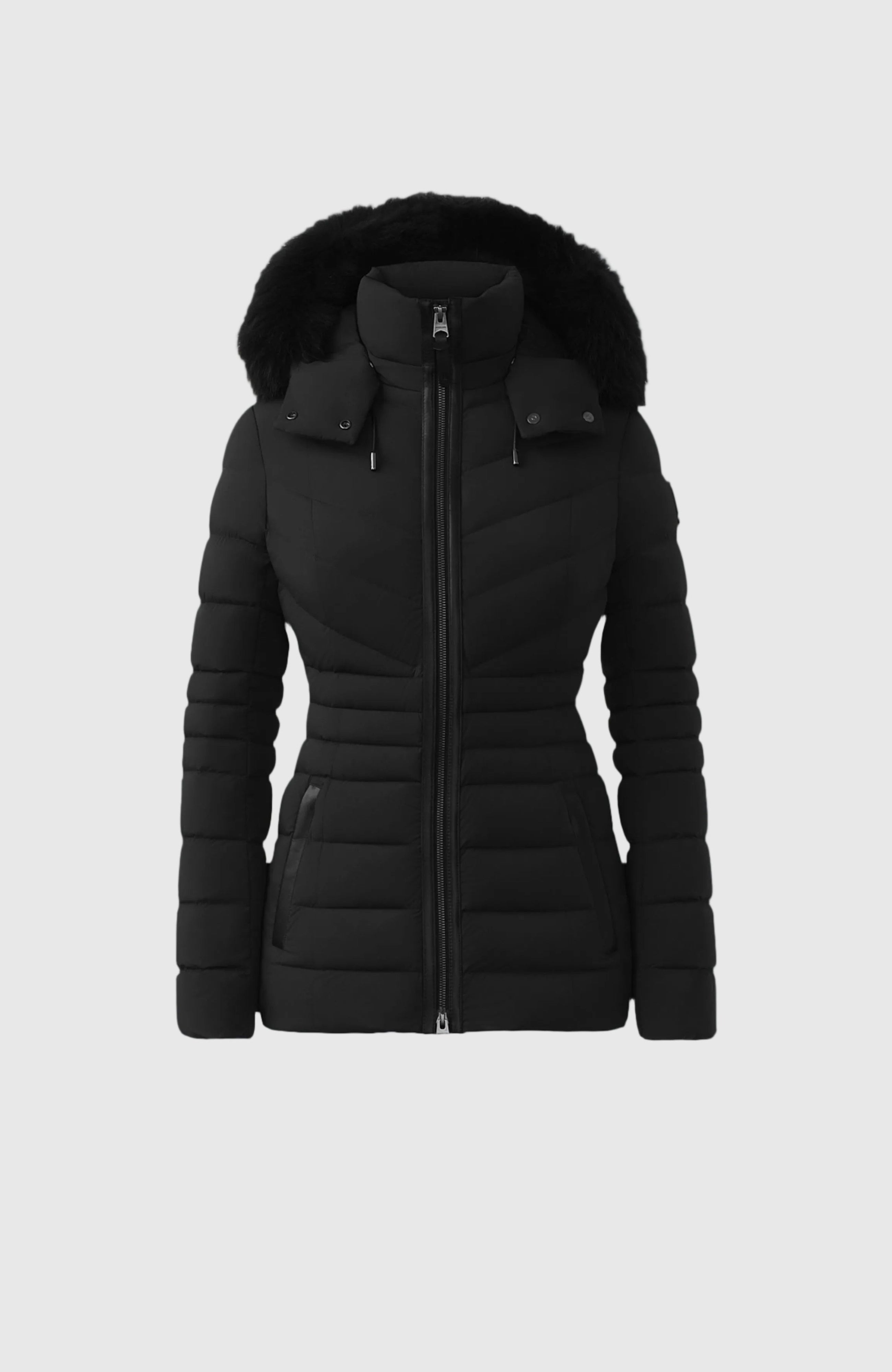 PATSY-SHZ Down jacket with shearling for Women | Mackage® US