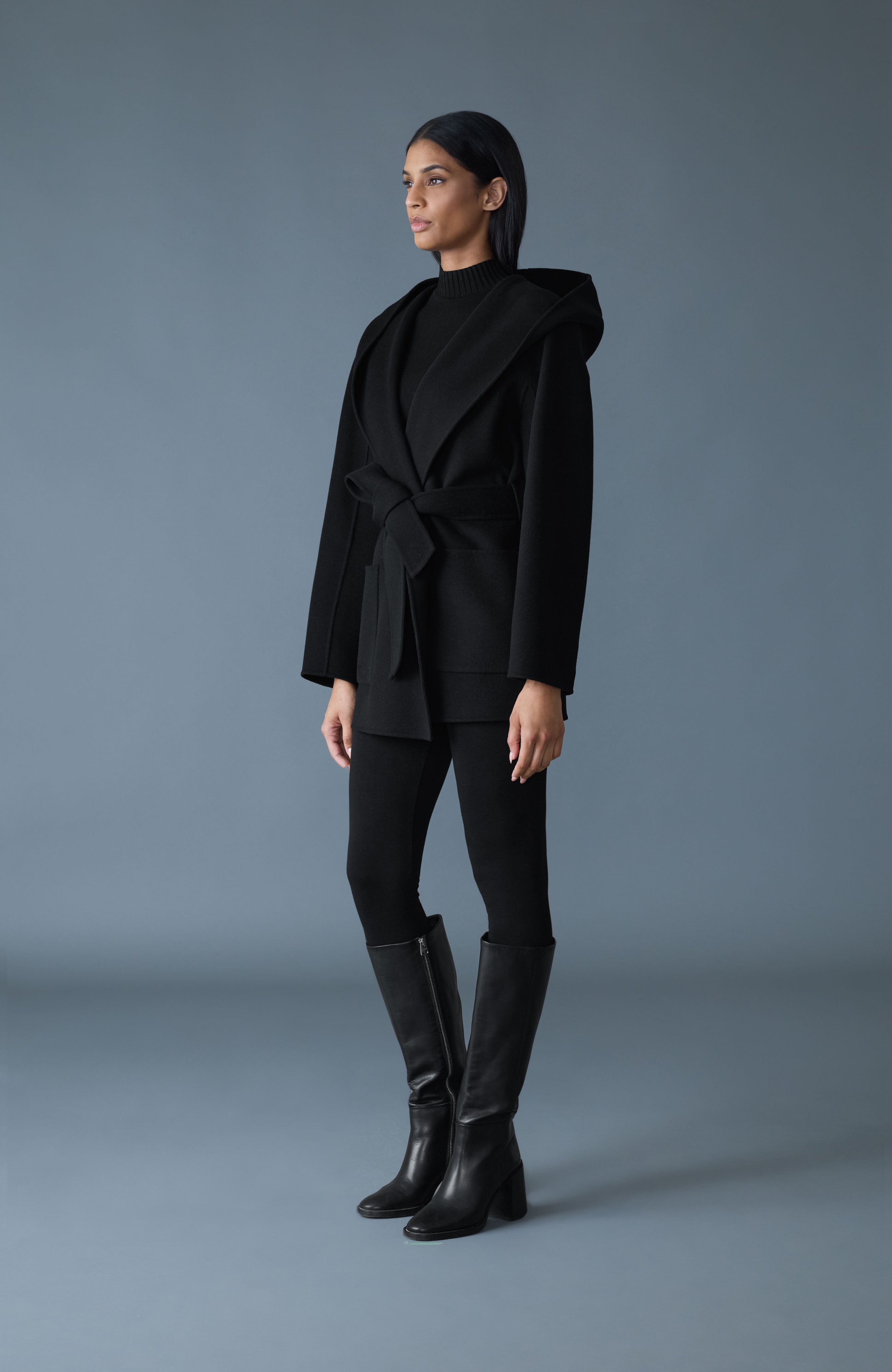 PAYA-Z Wool Wrap Coat With Sash Belt for Women | Mackage US