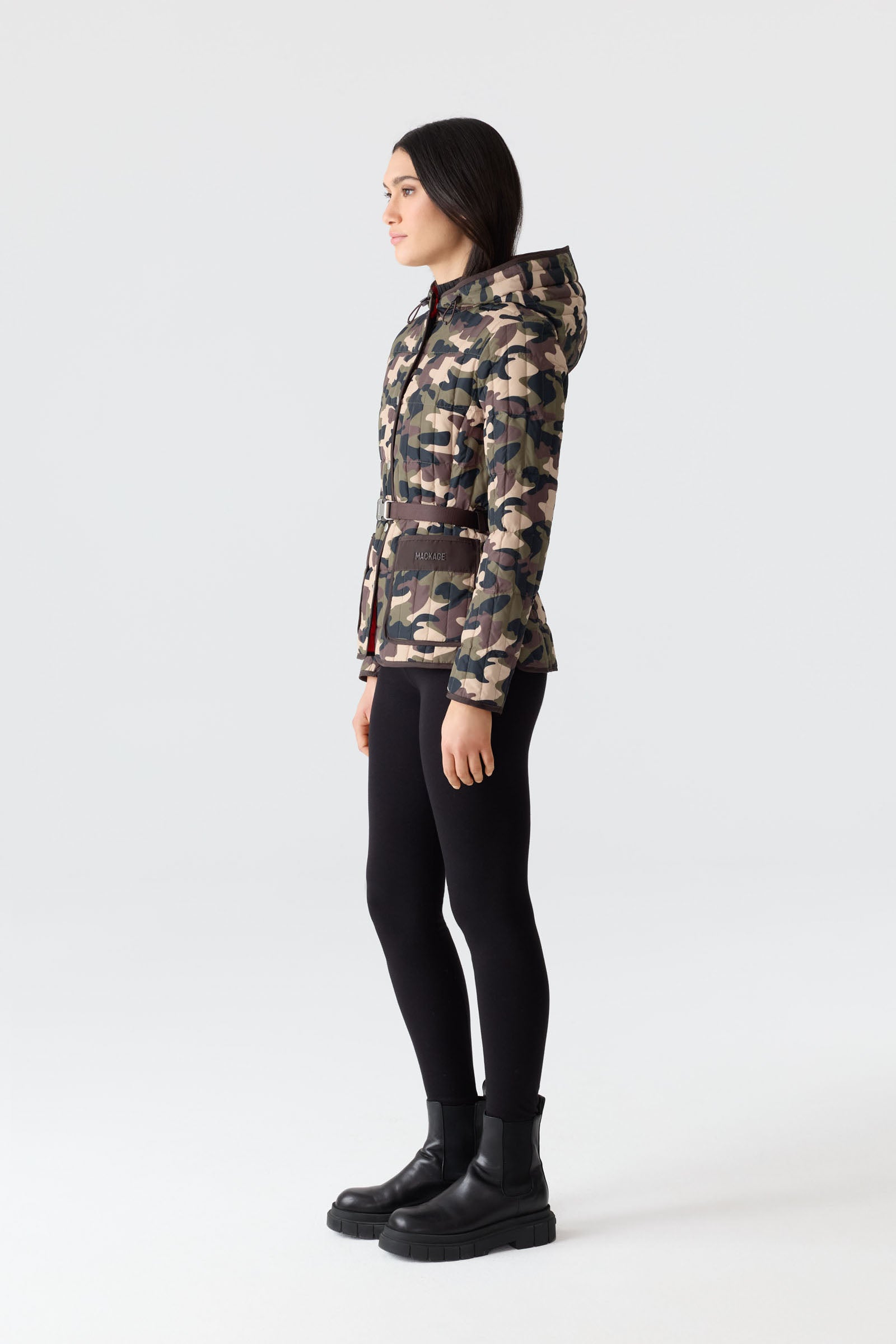 RAJA-CAMO Light Down Camo Jacket for Women | Mackage US