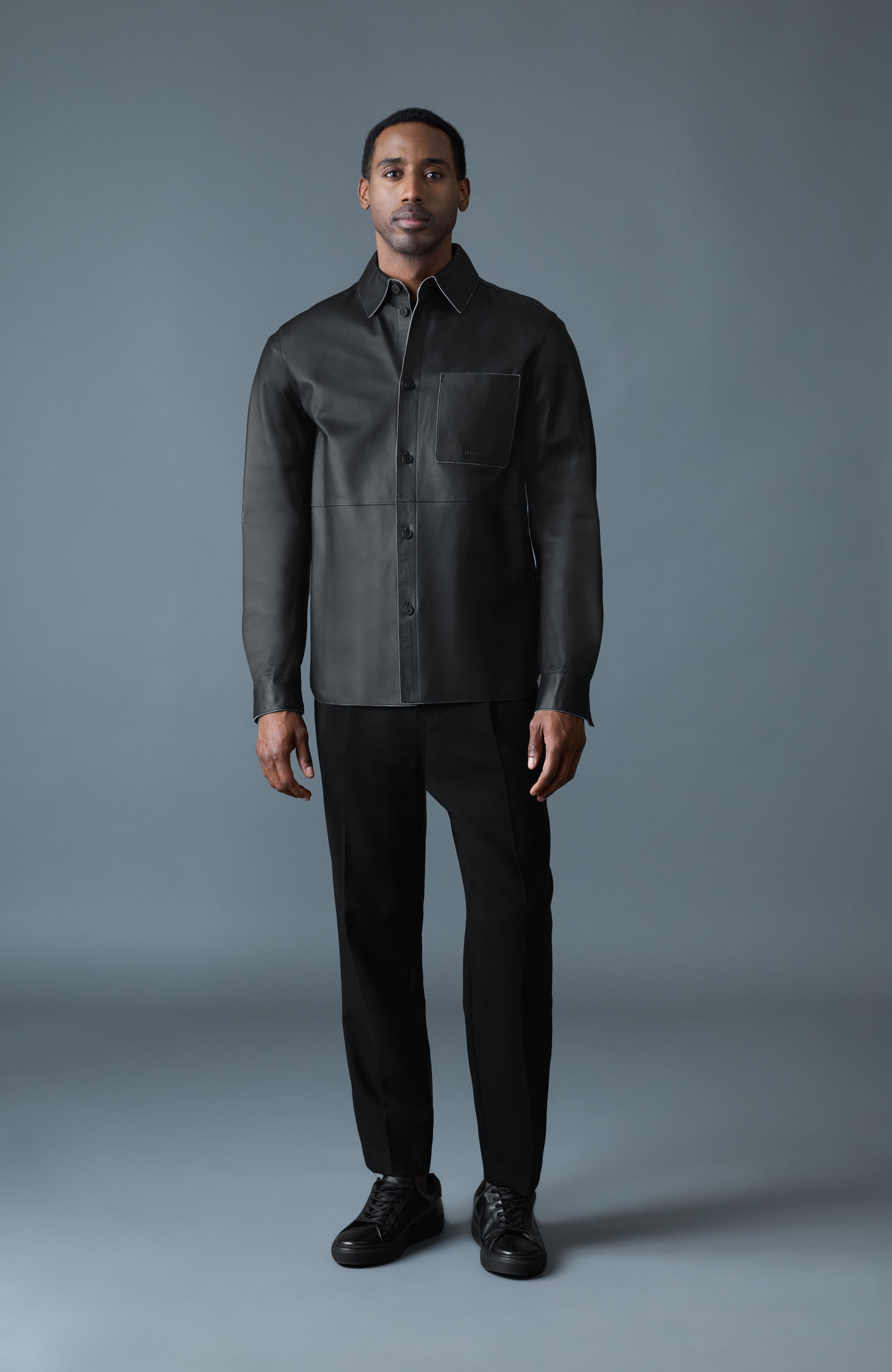 REMINGTON Leather Overshirt for Men | Mackage US