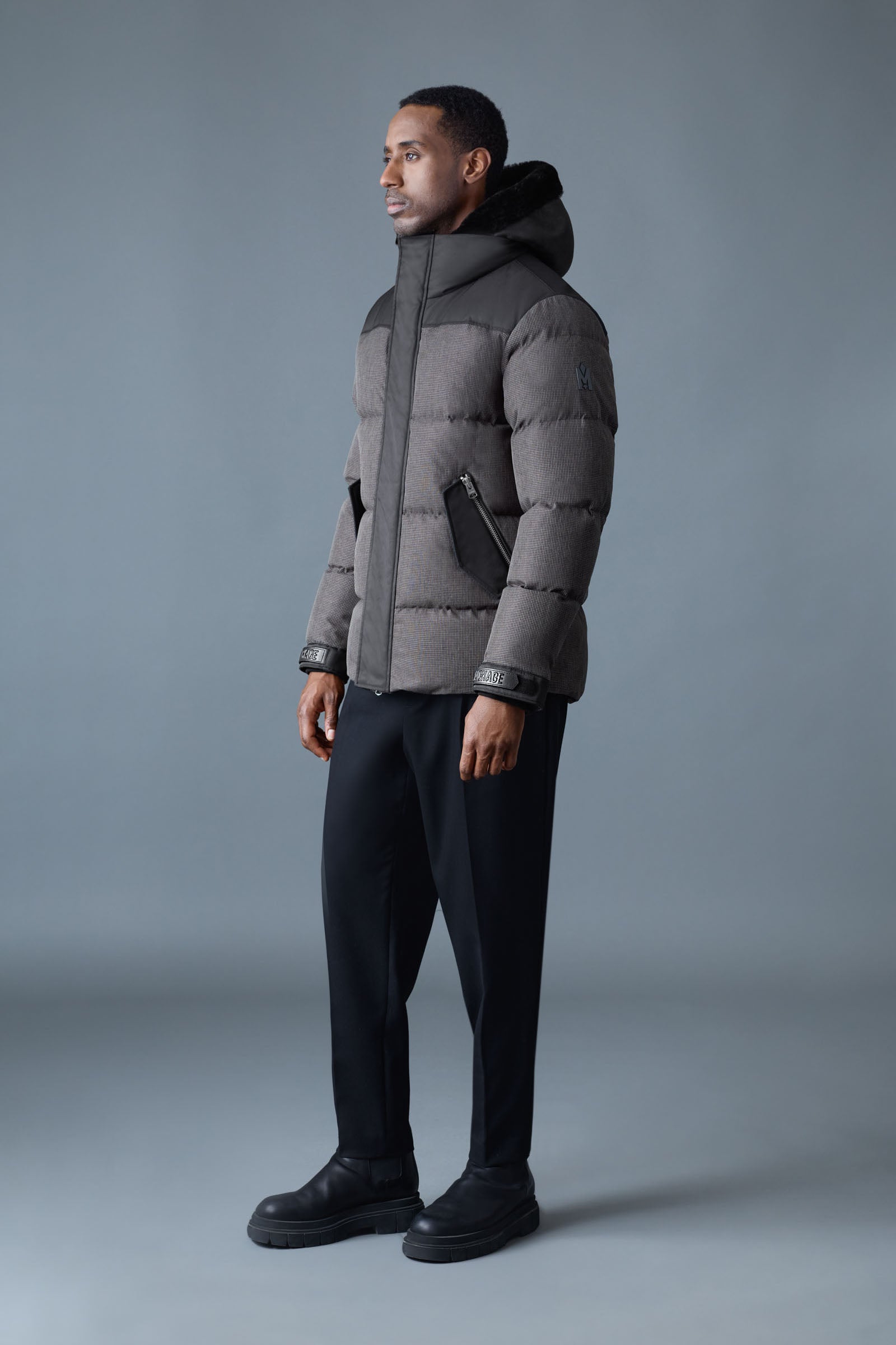 RILEY-MHT Down Jacket With Removable Bib and Hood for Men | Mackage US