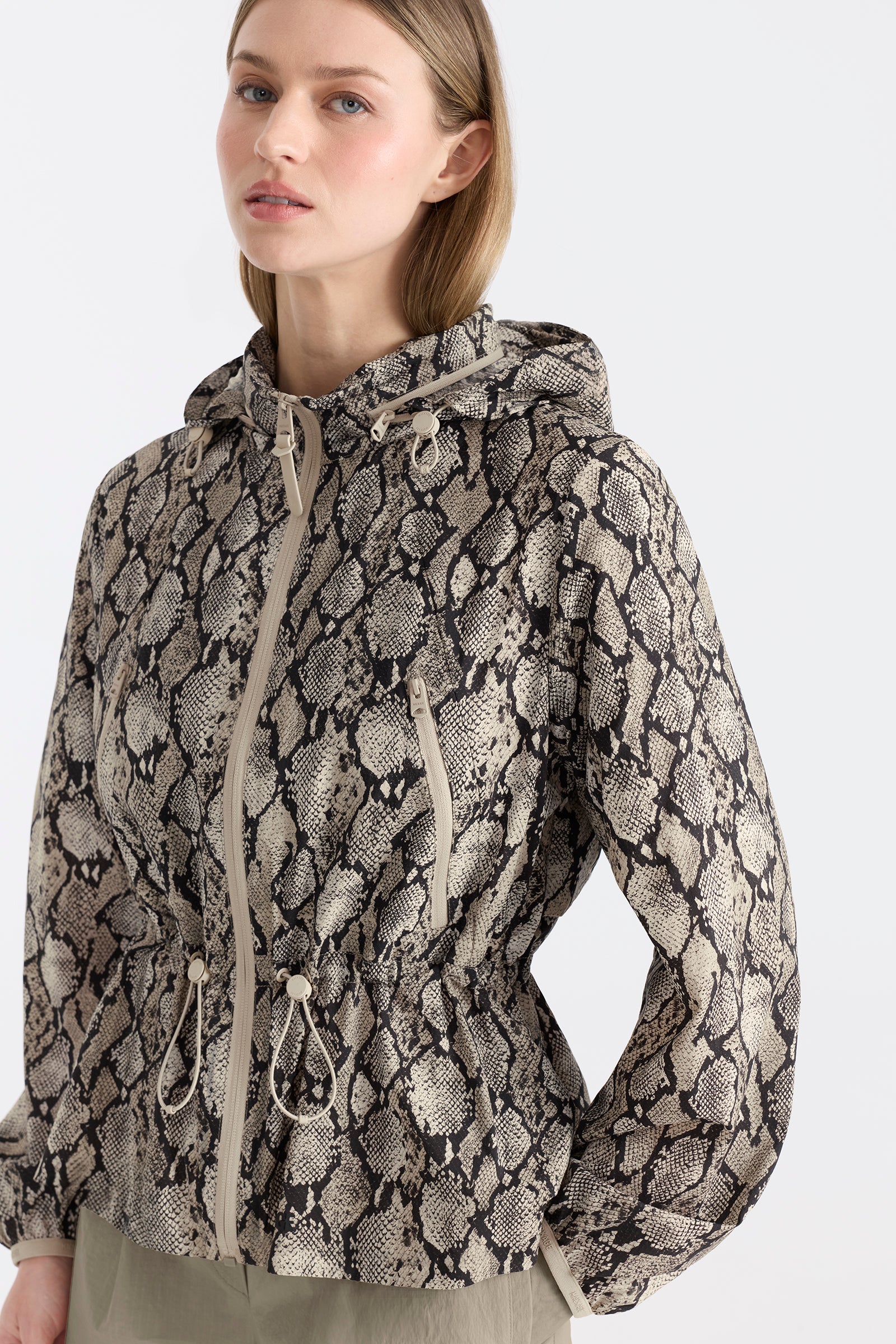 ROXY-PR Snake Pattern Rain Jacket for Women | Mackage® US