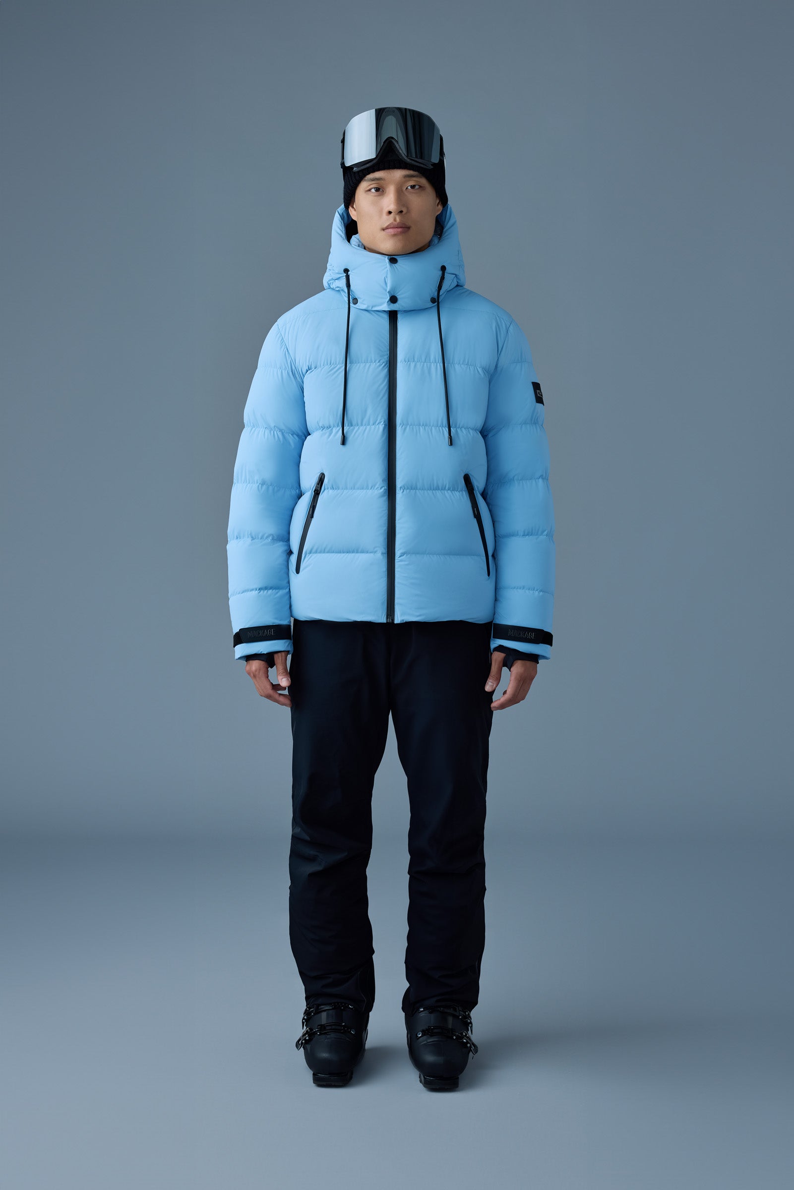 Samuel, Medium down jacket with hood for men | Mackage® US