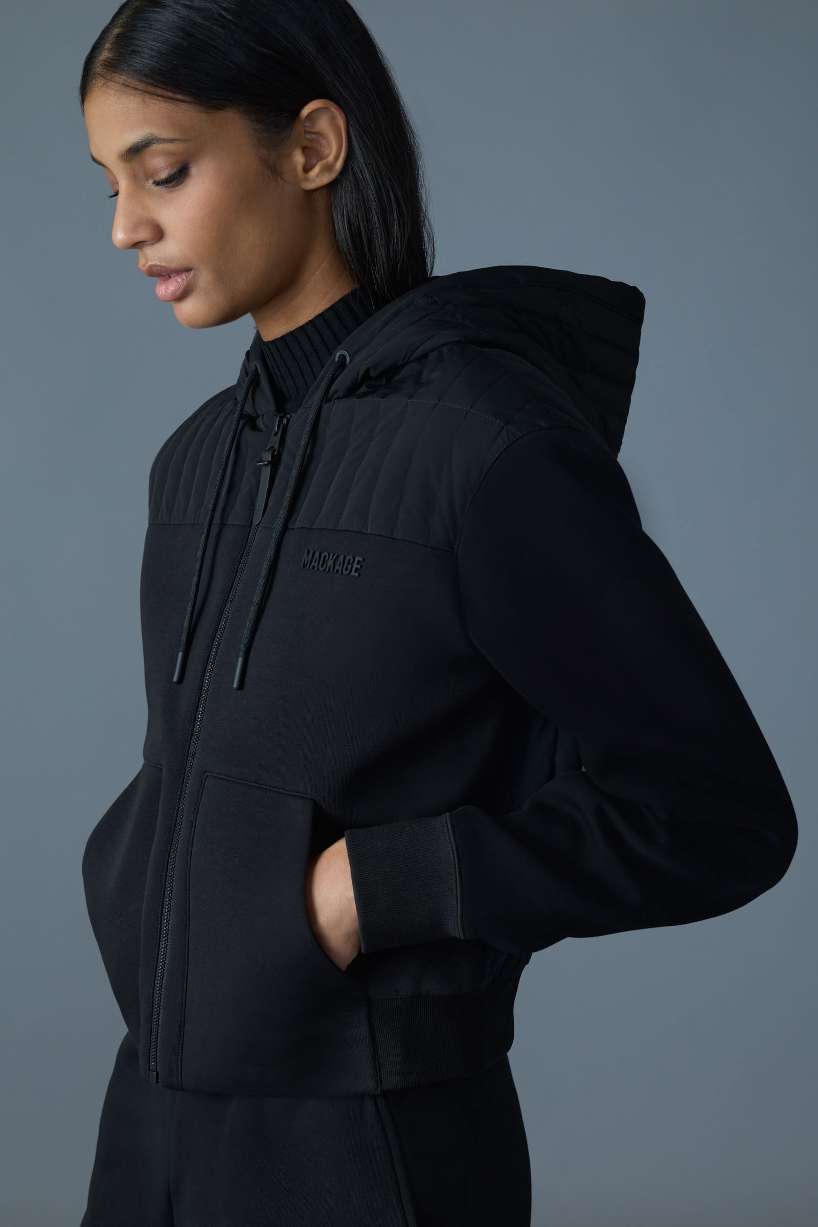 Sequoia, Recycled Down Hooded Top | Mackage® US