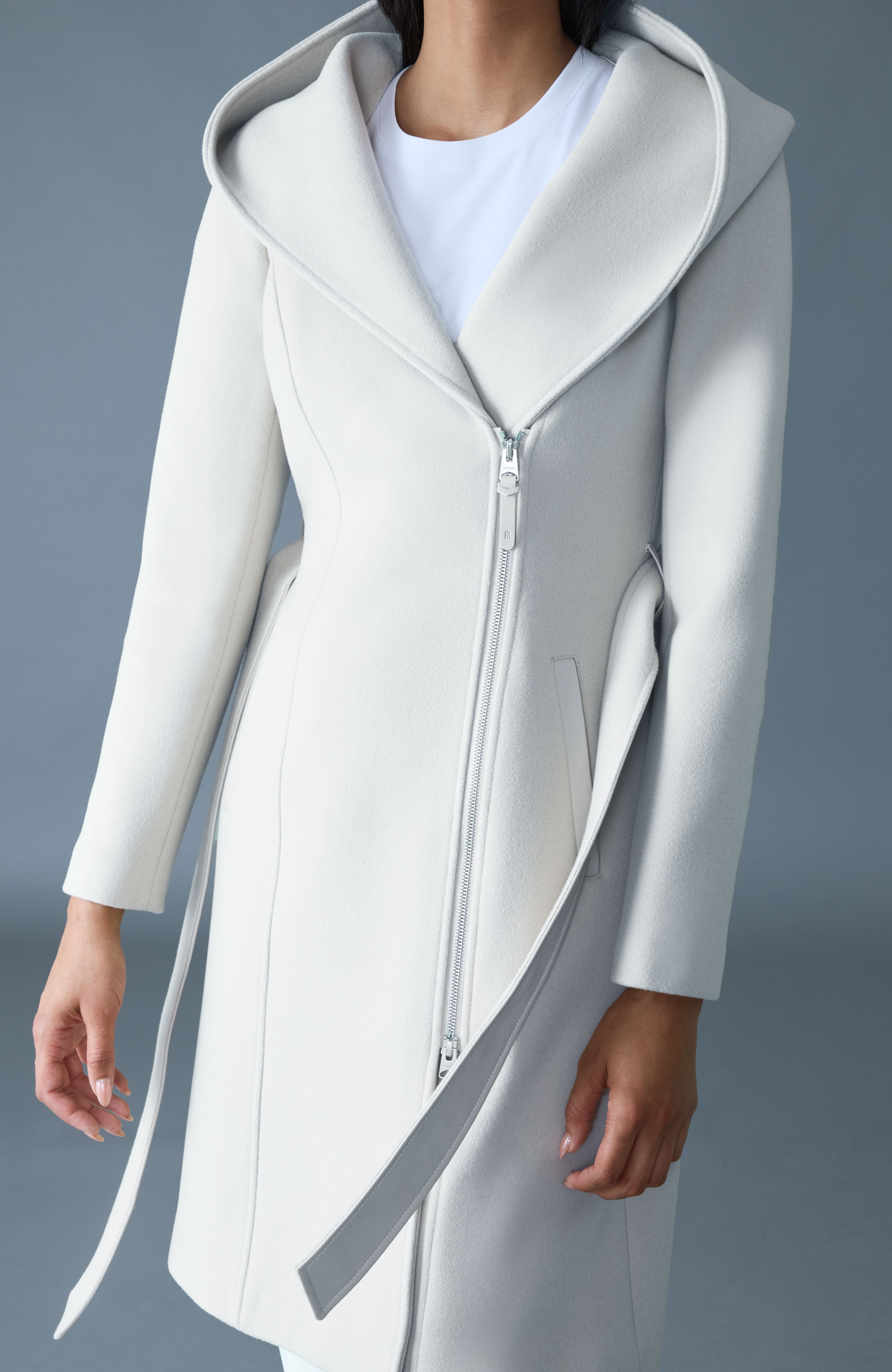 Shia-SLB, 2-in-1 double-face wool coat with removable bib