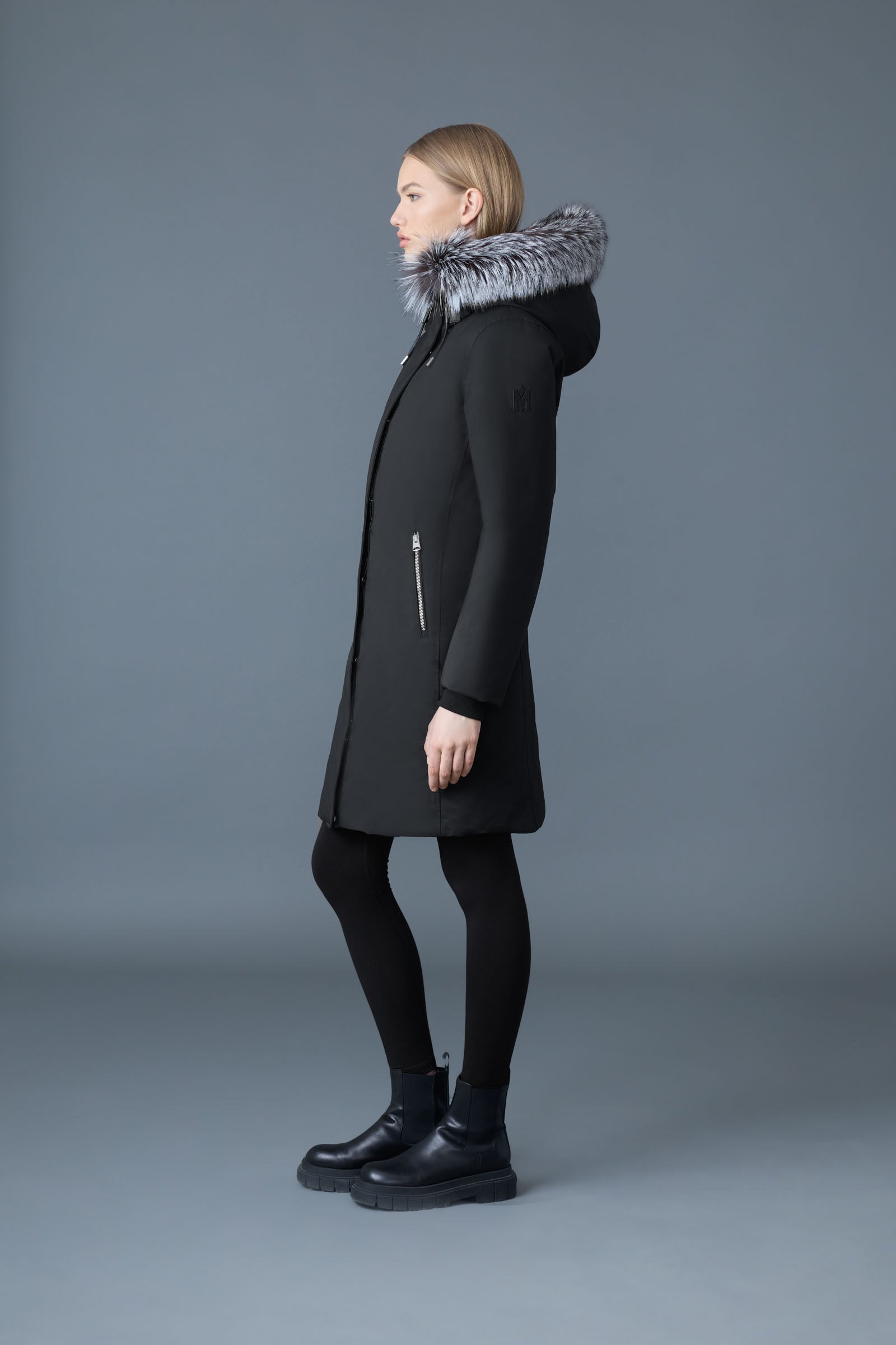 【極美品】plage GIRL CHECK W JACKET サイズ38 SHILOH-XZ 2-in-1 Fitted down coat with removable bib and silver