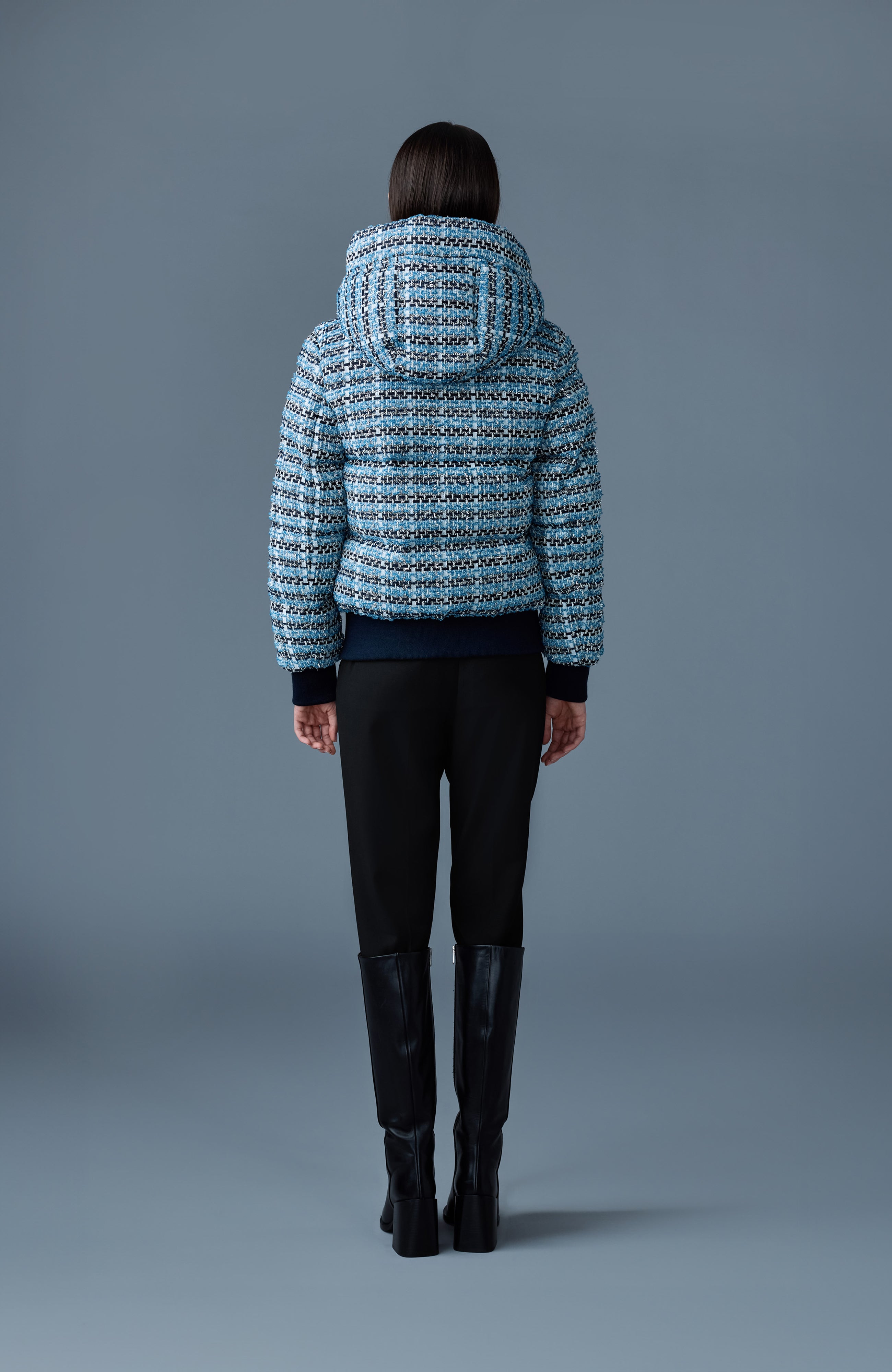 Shirley-TW, mix media tweed quilted down jacket | Mackage® US