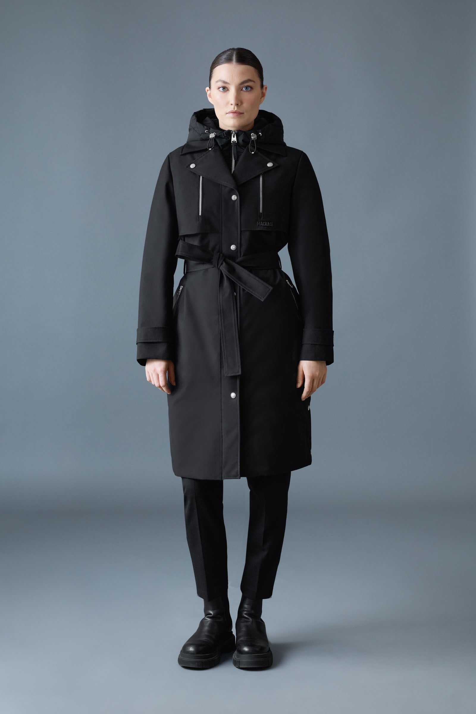 SIOBHAN Technical Down Trench Coat for Women | Mackage® US
